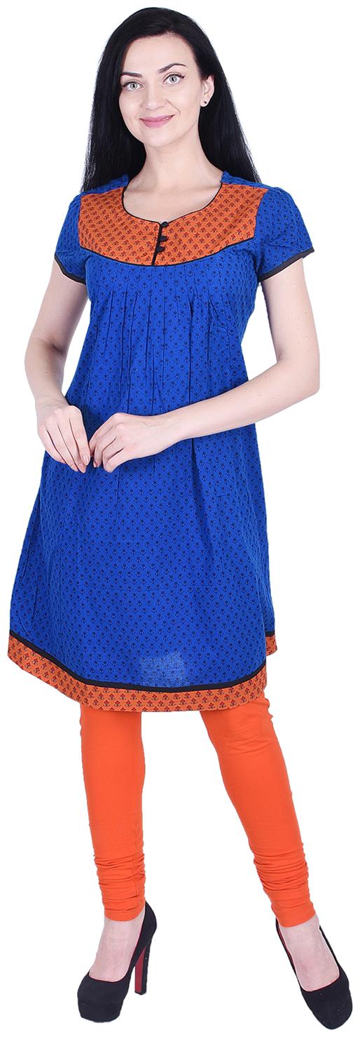 Nascency Cotton Printed Round Neck Short Sleeves A-Line Blue Casual and Party Wear Women Kurti
Nascency Cotton Printed Round Neck Short Sleeves A-Line Blue Casual and Party Wear Women Kurti