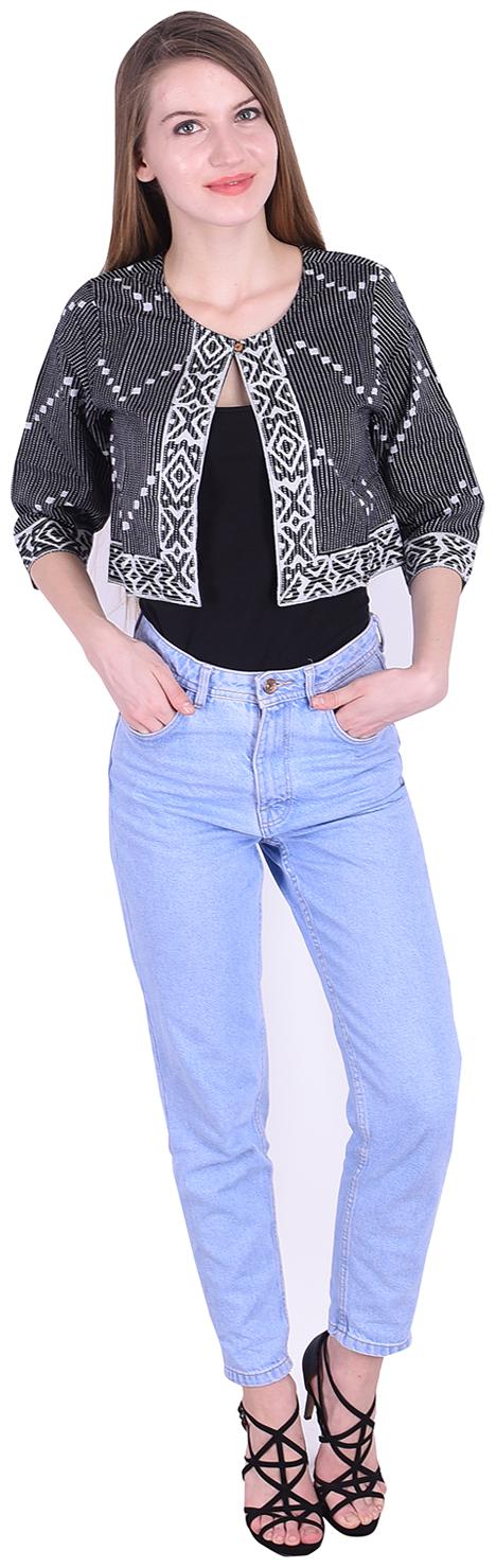 Nascency Cotton Printed Round Neck 3 4 Sleeves Regular Black Casual and Party Wear Women Jacket
Nascency Cotton Printed Round Neck 3 4 Sleeves Regular Black Casual and Party Wear Women Jacket