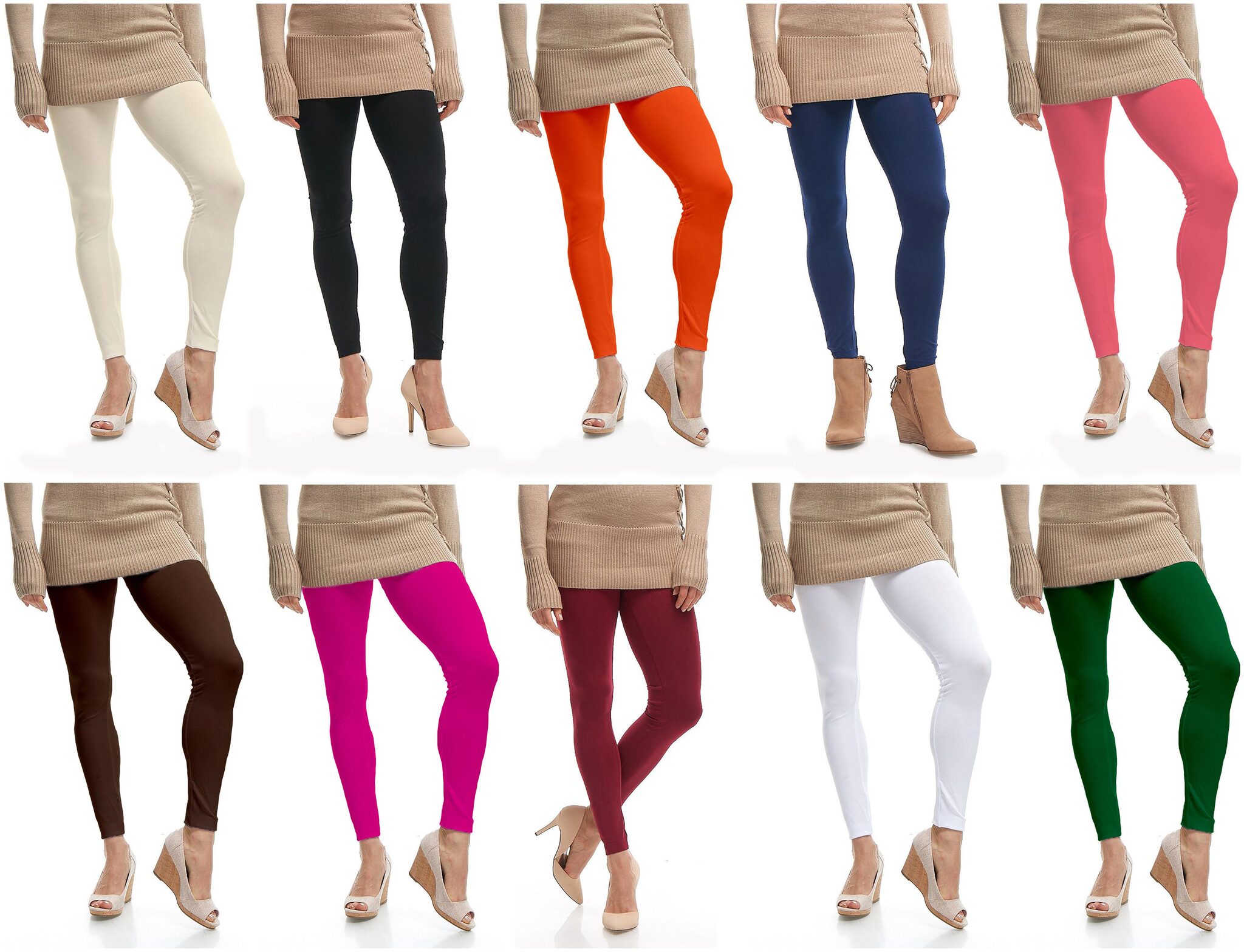 Omikka Ultra Soft 160 GSM Stretchable Ankle Length Leggings Pack of 10 (Free Size)
Omikka Ultra Soft 160 GSM Stretchable Ankle Length Leggings Pack of 10 (Free Size)