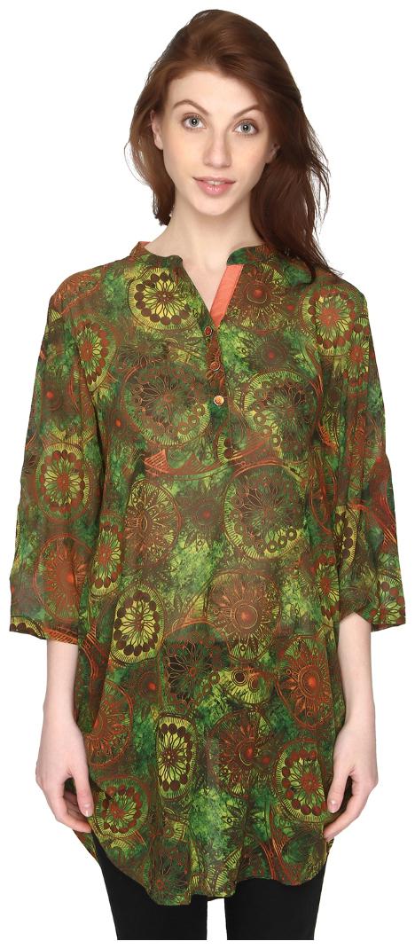 P-Nut Womens Chiffon Georgette Printed Top