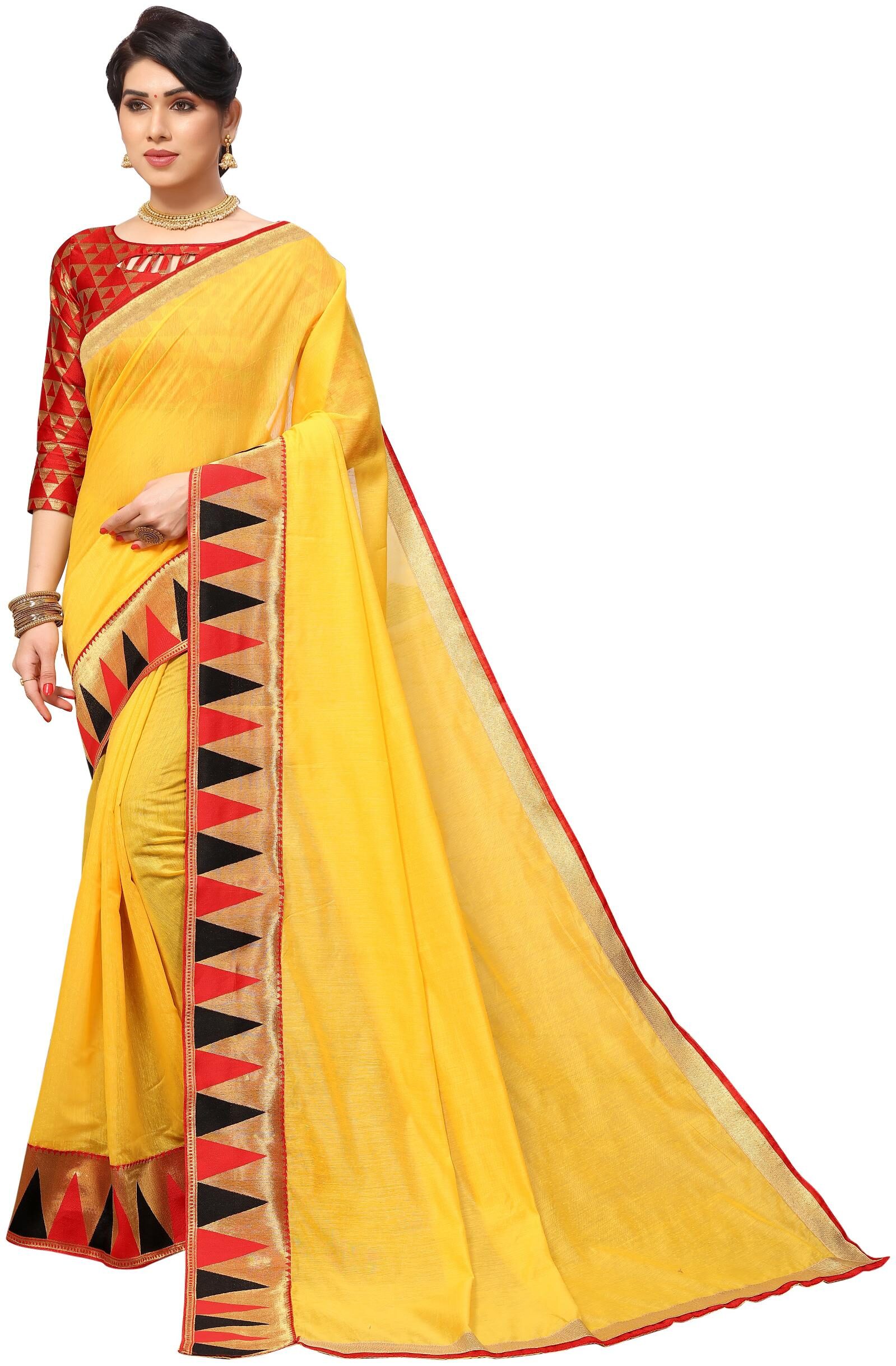 Pari Designer Yellow Cotton Solid Saree For Women 
Pari Designer Yellow Cotton Solid Saree For Women