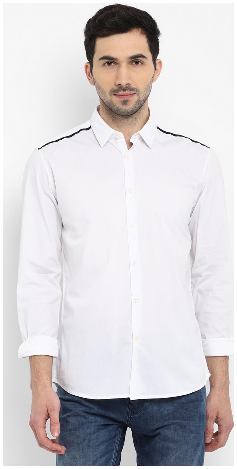 Parx Men White Solid Slim Fit Casual Shirt 
Parx Men White Solid Slim Fit Casual Shirt