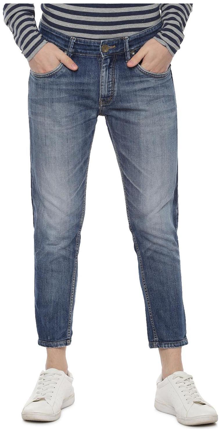 People Men Blue Regular Fit Jeans