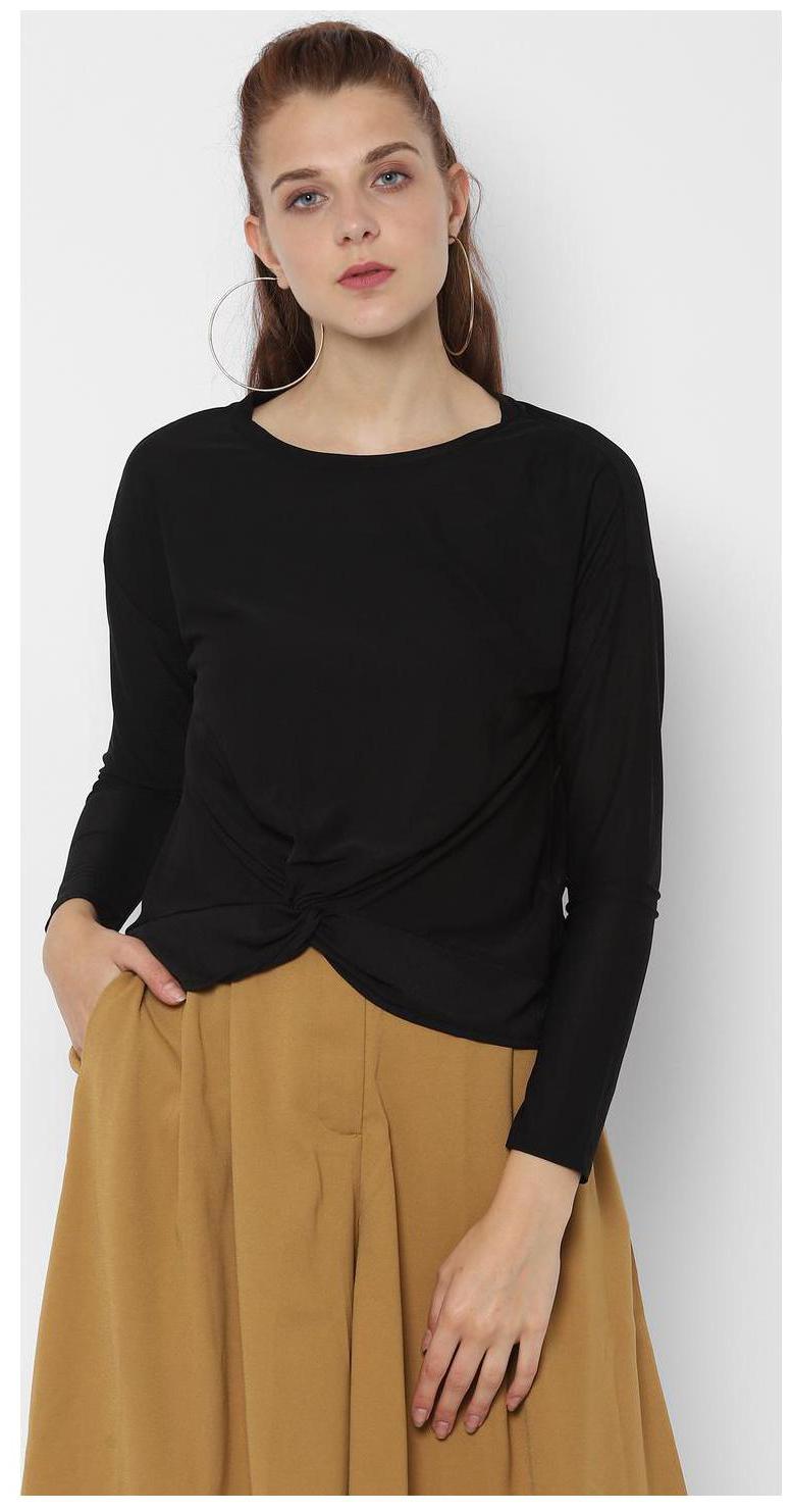 People Women Solid Regular top - Black
People Women Solid Regular top - Black