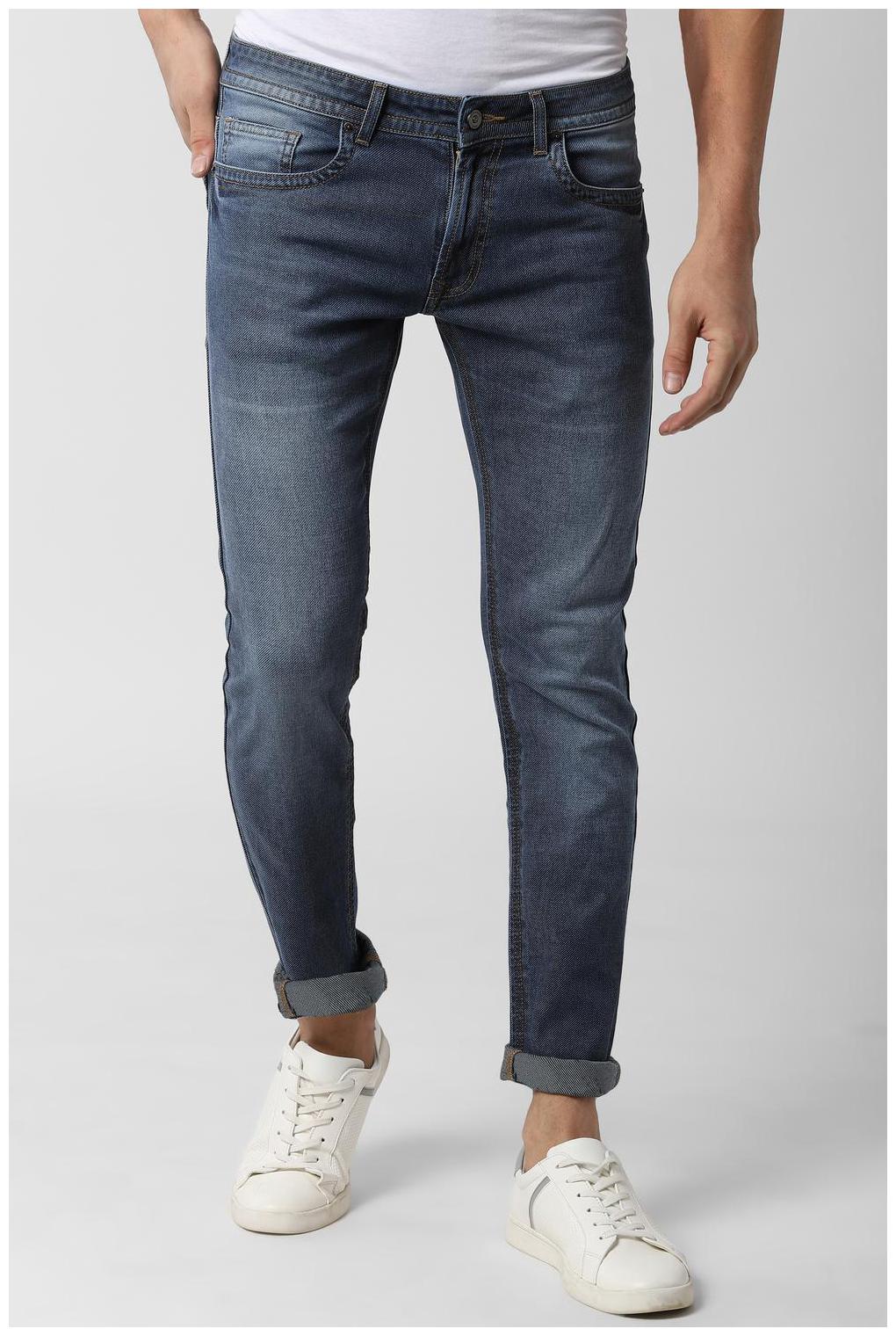 Peter England Men Navy Blue Slim Fit Jeans