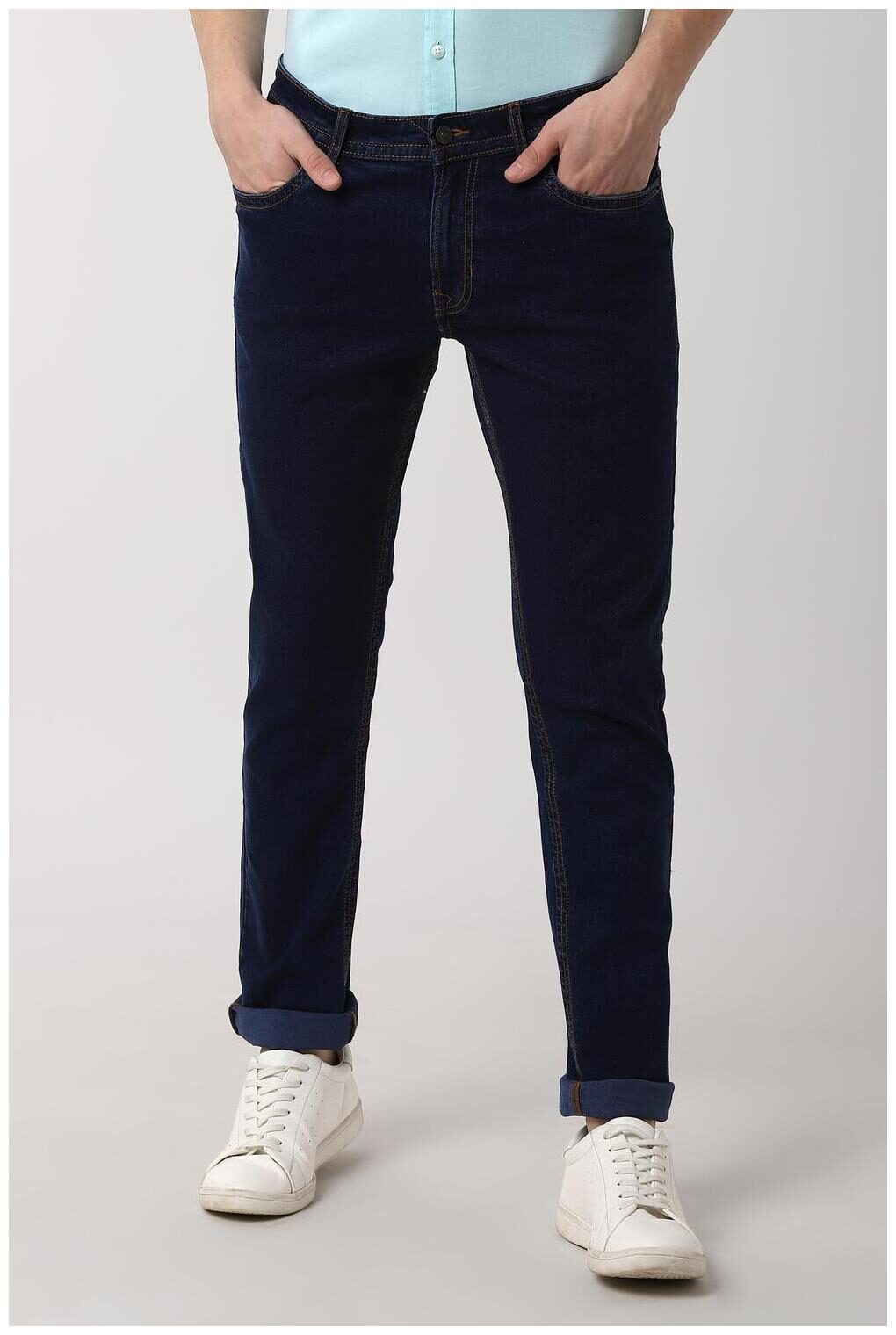 Peter England Men Blue Tapered Fit Jeans