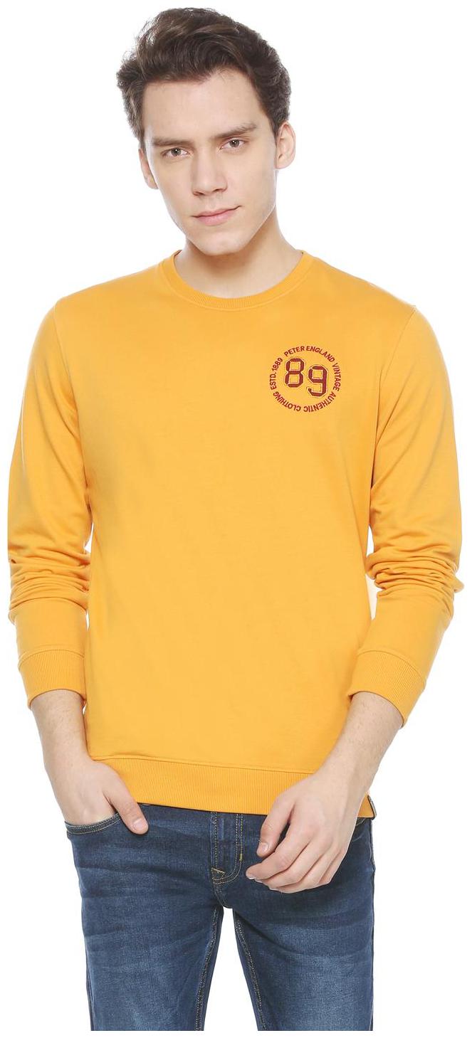 Peter England Men Yellow Round neck Sweatshirt 
Peter England Men Yellow Round neck Sweatshirt