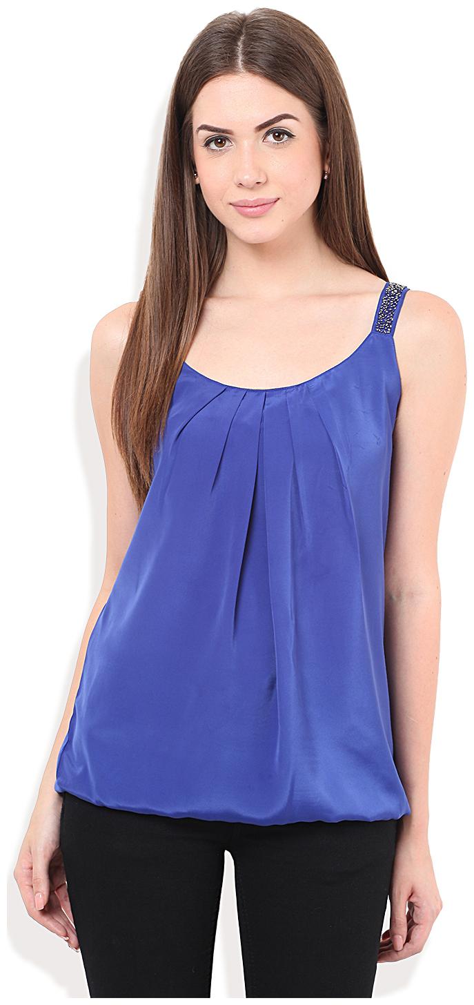 Porsorte Women Solid Regular top - Blue
Porsorte Women Solid Regular top - Blue