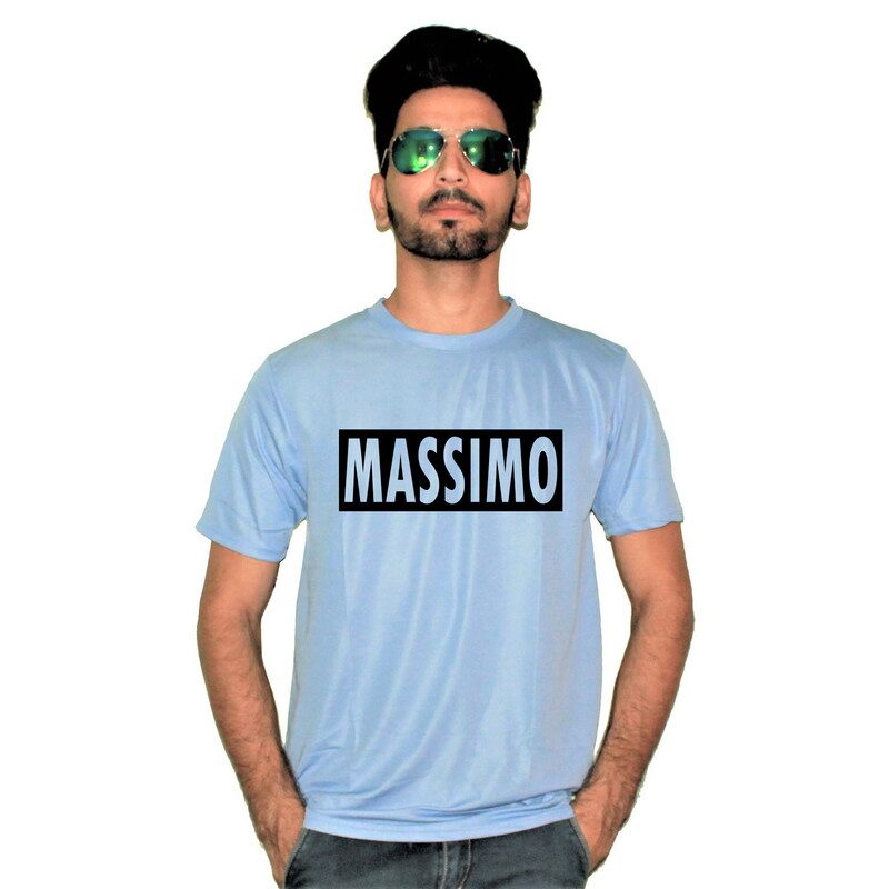 Qamash Men Blue Regular fit Cotton Round neck T-Shirt - Pack Of 1
Qamash Men Blue Regular fit Cotton Round neck T-Shirt - Pack Of 1