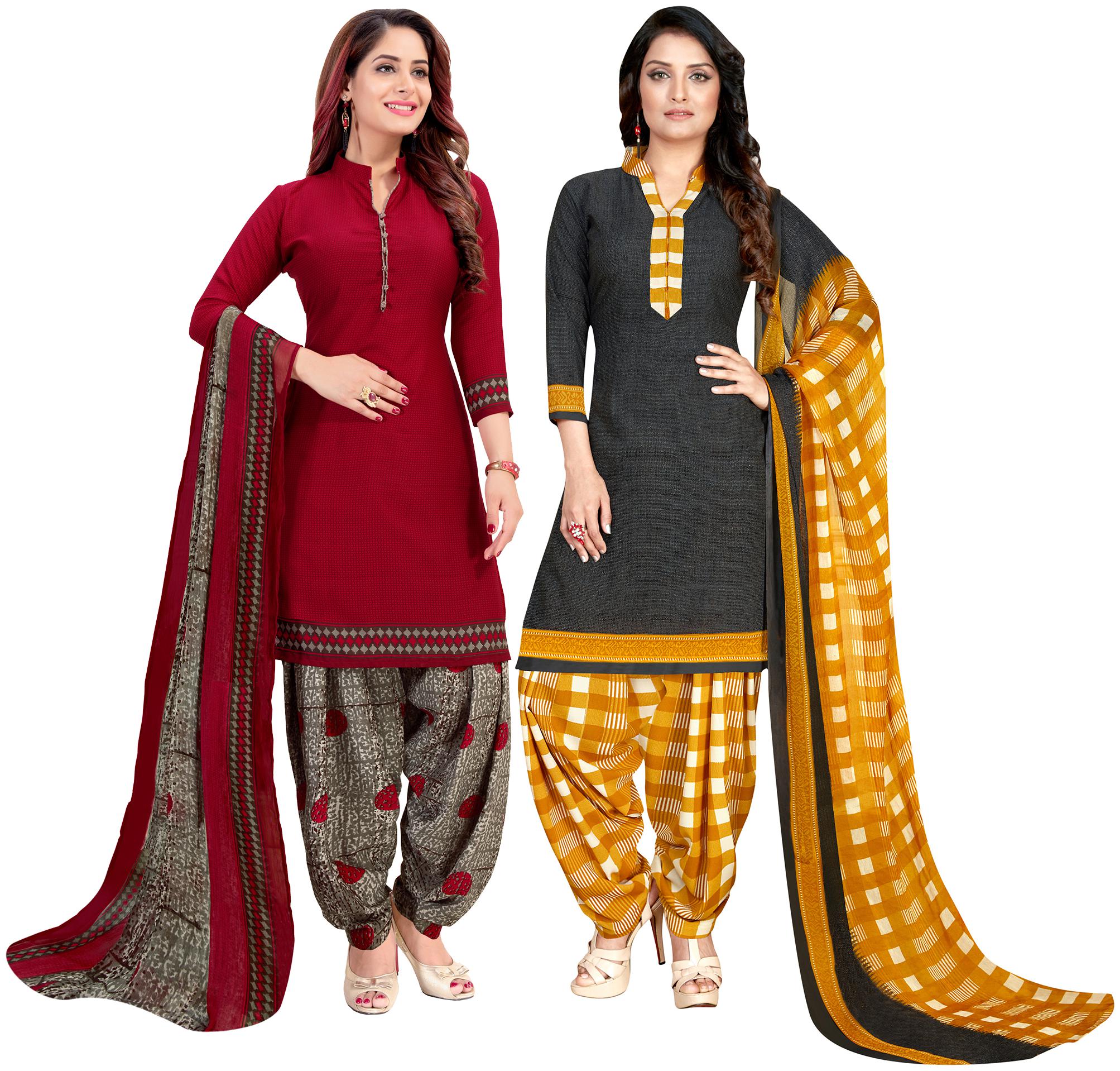 Rajnandini Maroon Black Unstitched Kurta with bottom dupatta With dupatta Dress Material
Rajnandini Maroon Black Unstitched Kurta with bottom dupatta With dupatta Dress Material