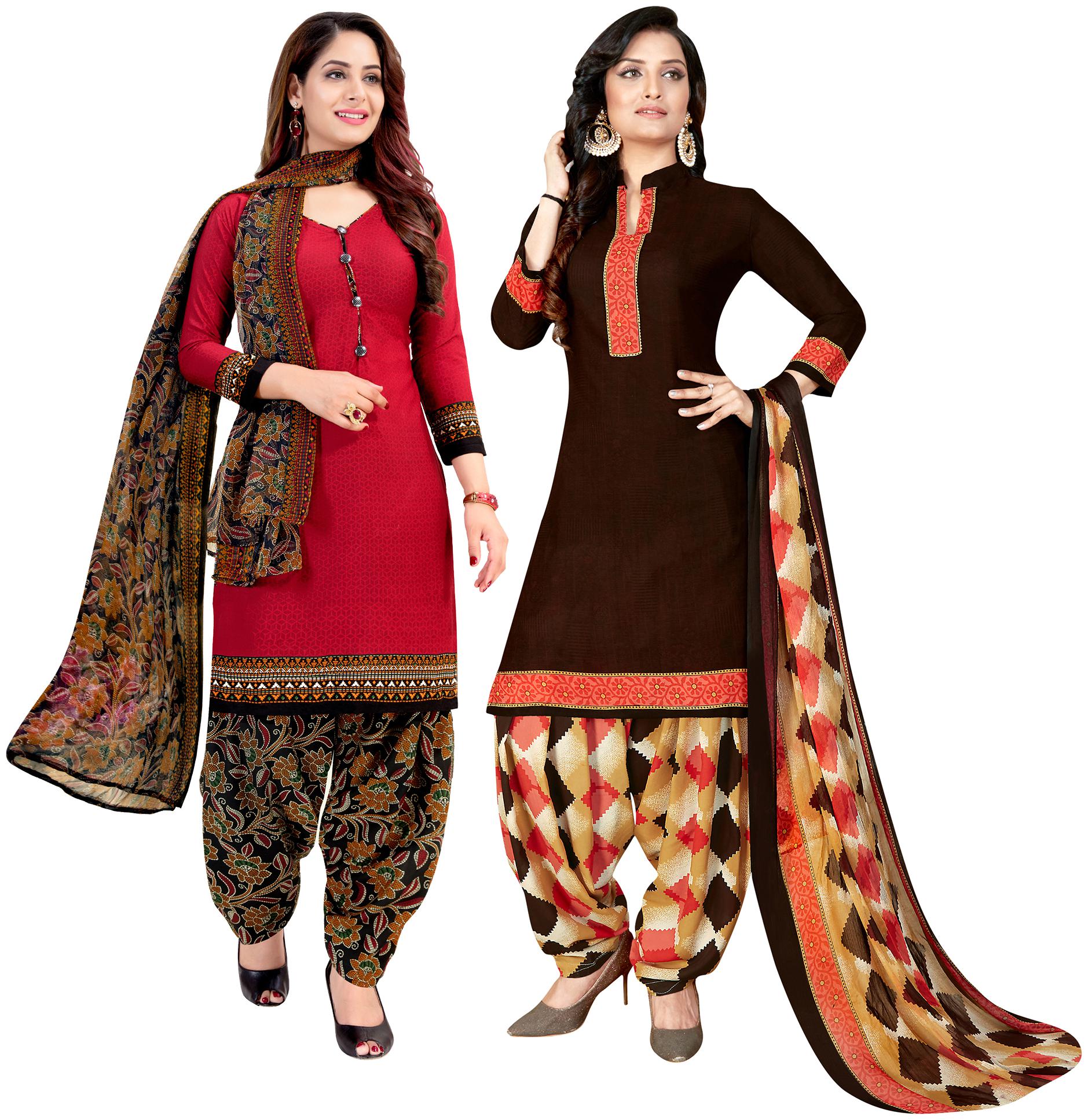 Rajnandini Red Brown Unstitched Kurta with bottom dupatta With dupatta Dress Material
Rajnandini Red Brown Unstitched Kurta with bottom dupatta With dupatta Dress Material
