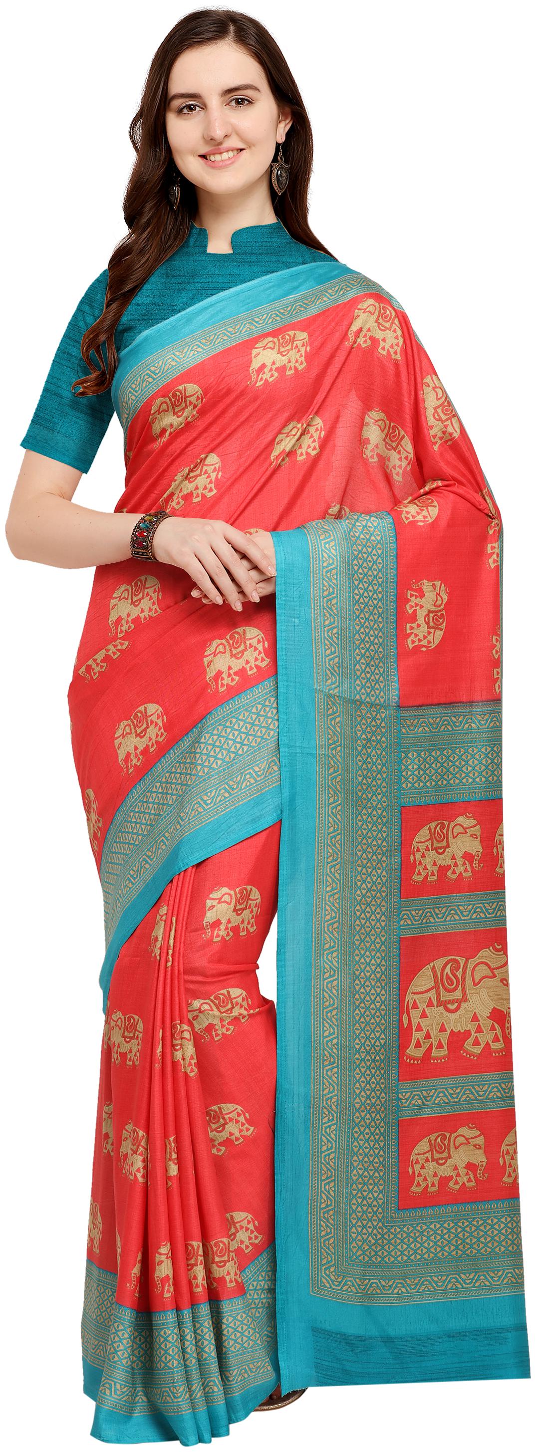 Rajnandini Silk Party Universal Designer Saree Peach 
Rajnandini Silk Party Universal Designer Saree Peach