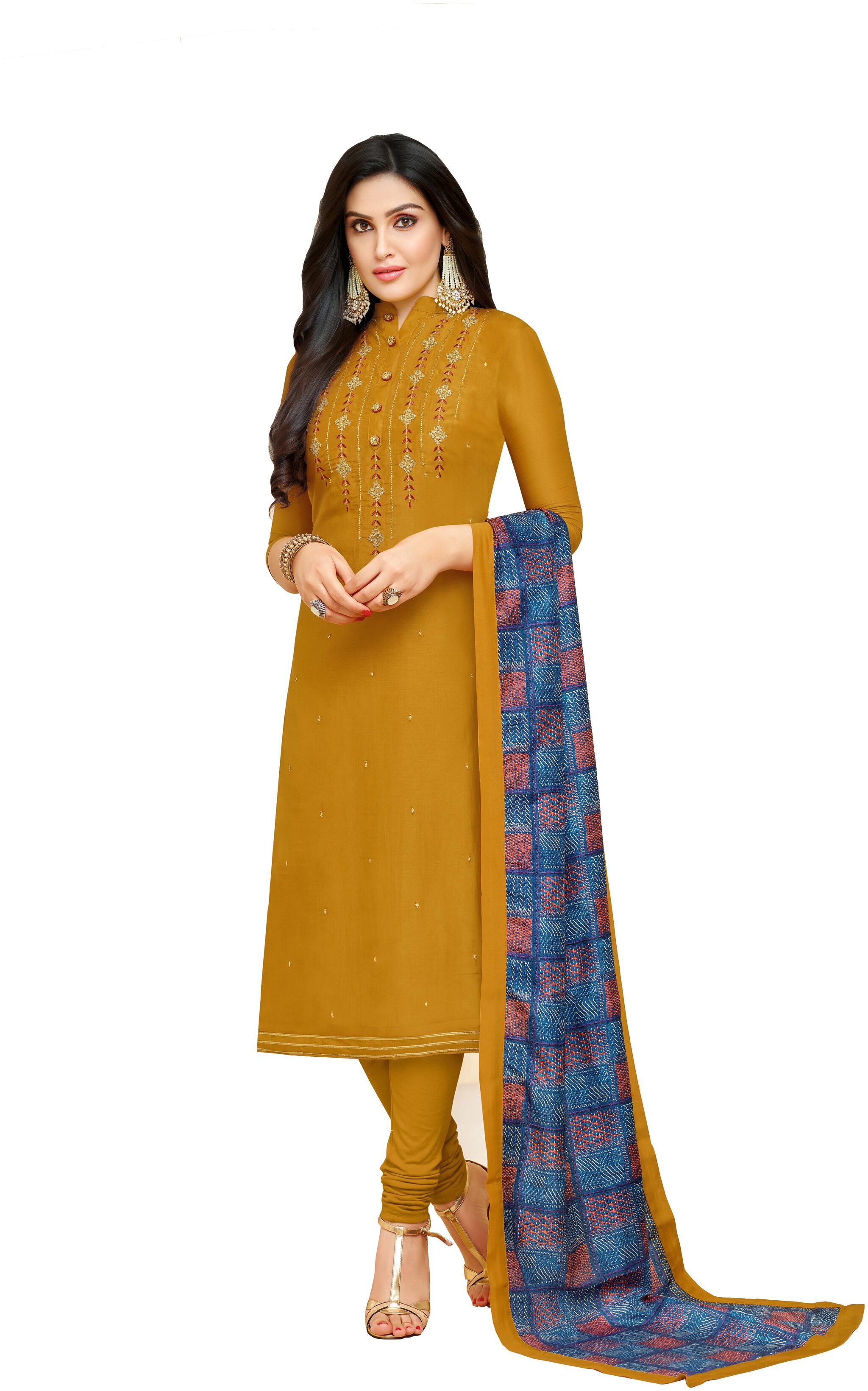 Rajnandini Yellow Unstitched Kurta with bottom dupatta With dupatta Dress Material
Rajnandini Yellow Unstitched Kurta with bottom dupatta With dupatta Dress Material