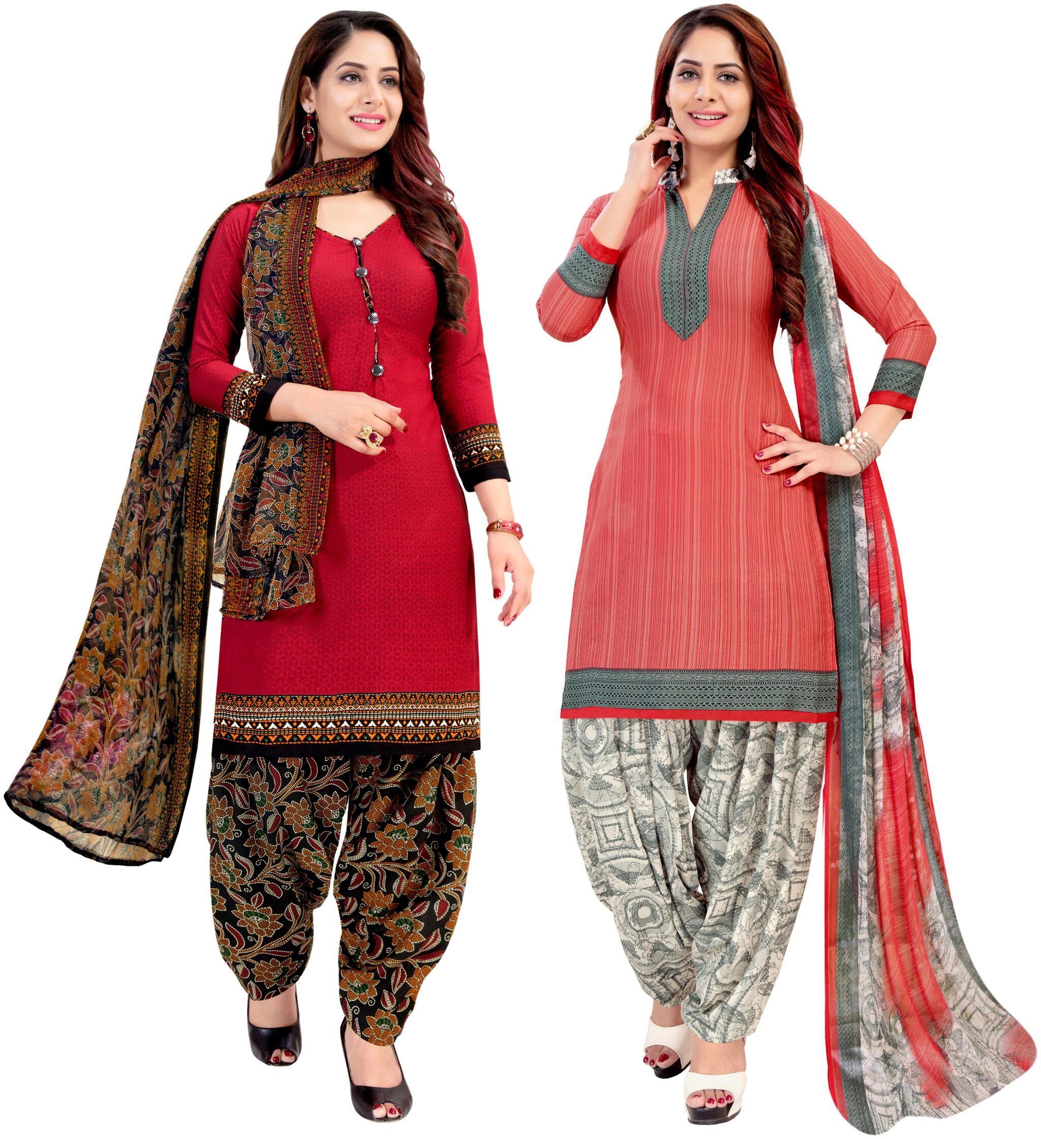 Rajnandini Red Pink Unstitched Kurta with bottom dupatta With dupatta Dress Material
Rajnandini Red Pink Unstitched Kurta with bottom dupatta With dupatta Dress Material