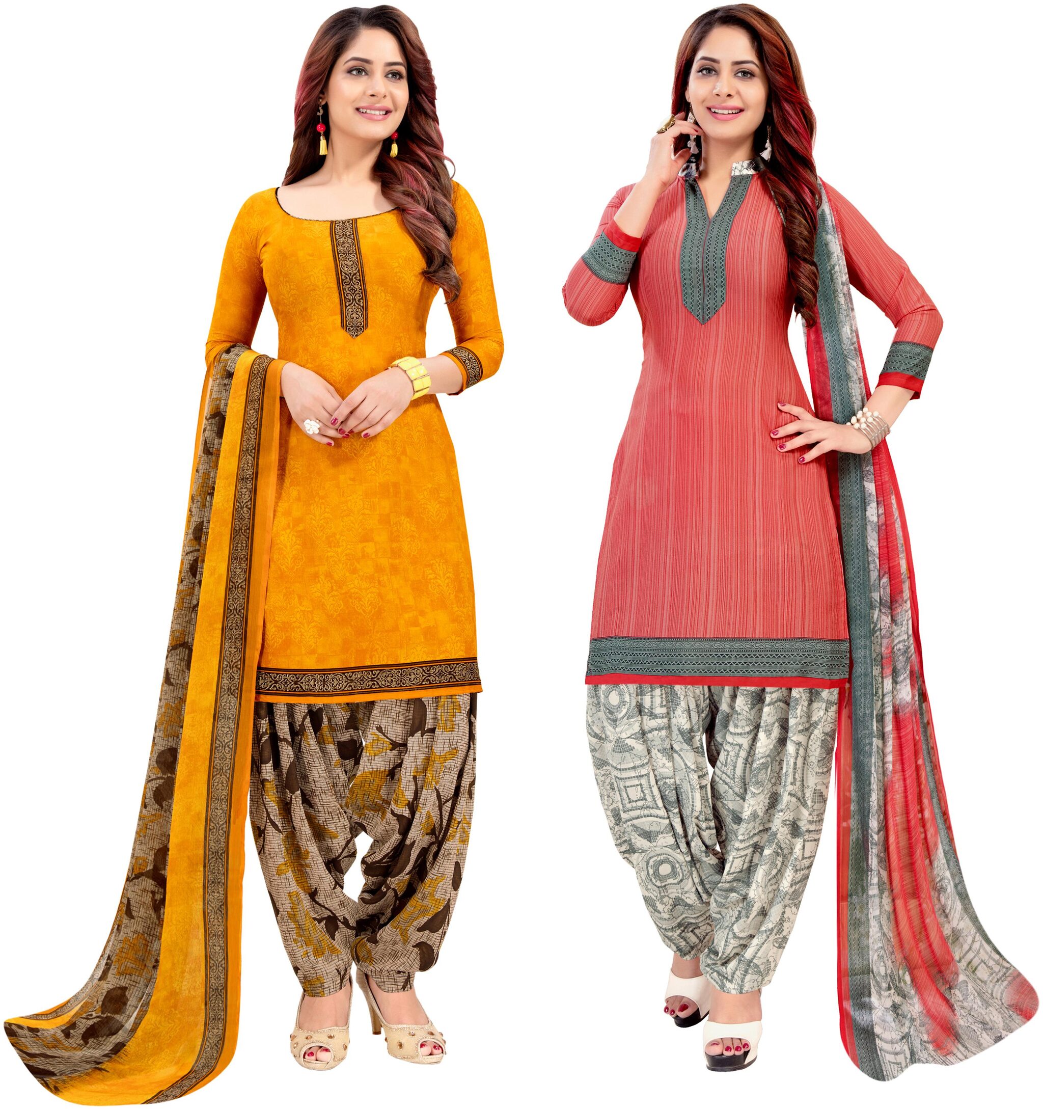 Rajnandini Yellow Pink Unstitched Kurta with bottom dupatta With dupatta Dress Material
Rajnandini Yellow Pink Unstitched Kurta with bottom dupatta With dupatta Dress Material