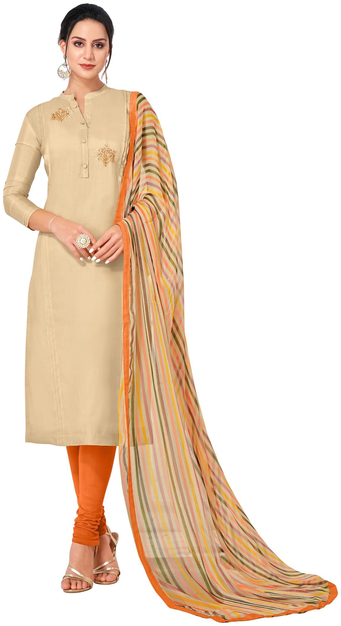 Rajnandini Beige Unstitched Kurta with bottom dupatta With dupatta Dress Material
Rajnandini Beige Unstitched Kurta with bottom dupatta With dupatta Dress Material