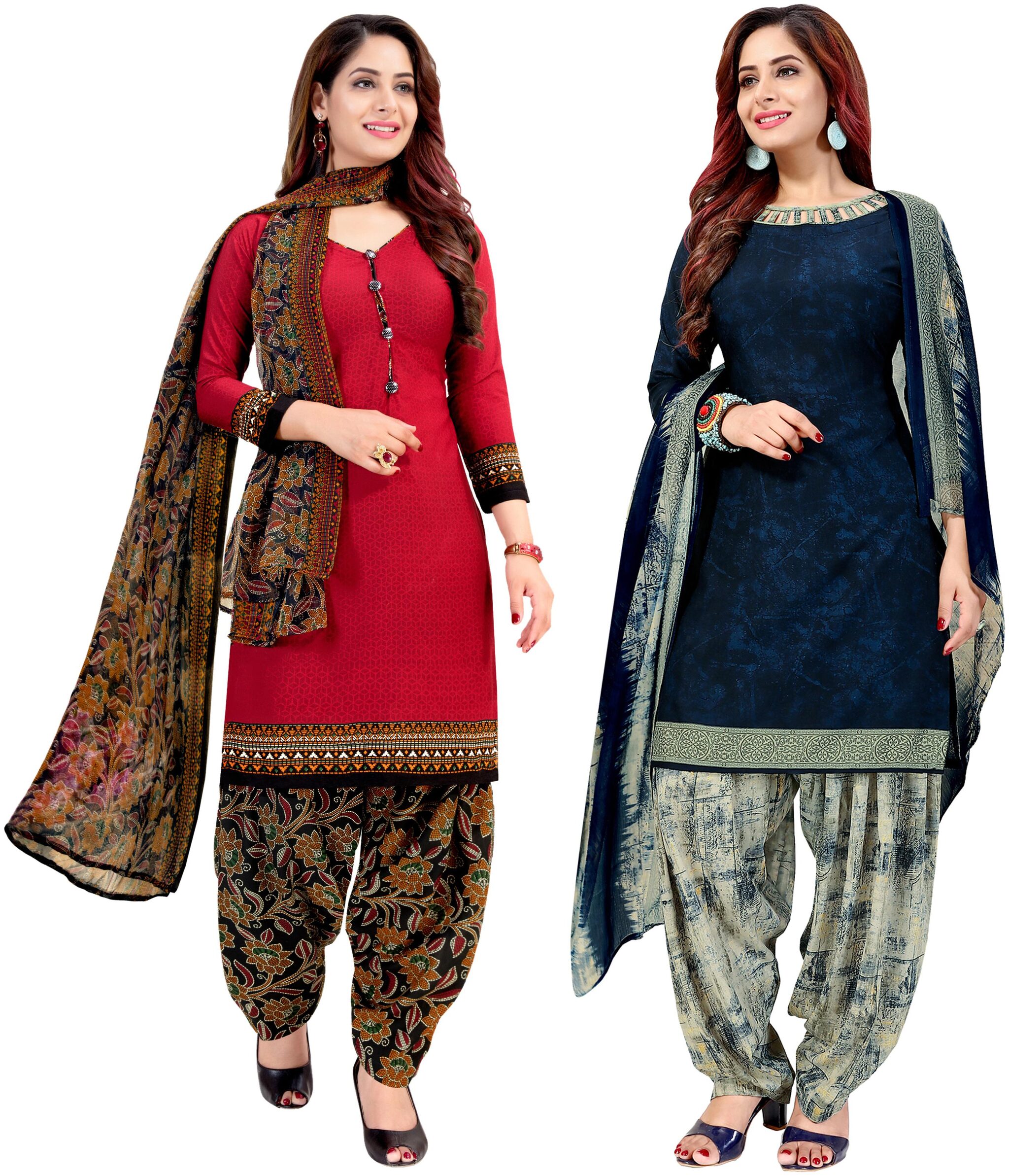 Rajnandini Red Blue Unstitched Kurta with bottom dupatta With dupatta Dress Material
Rajnandini Red Blue Unstitched Kurta with bottom dupatta With dupatta Dress Material