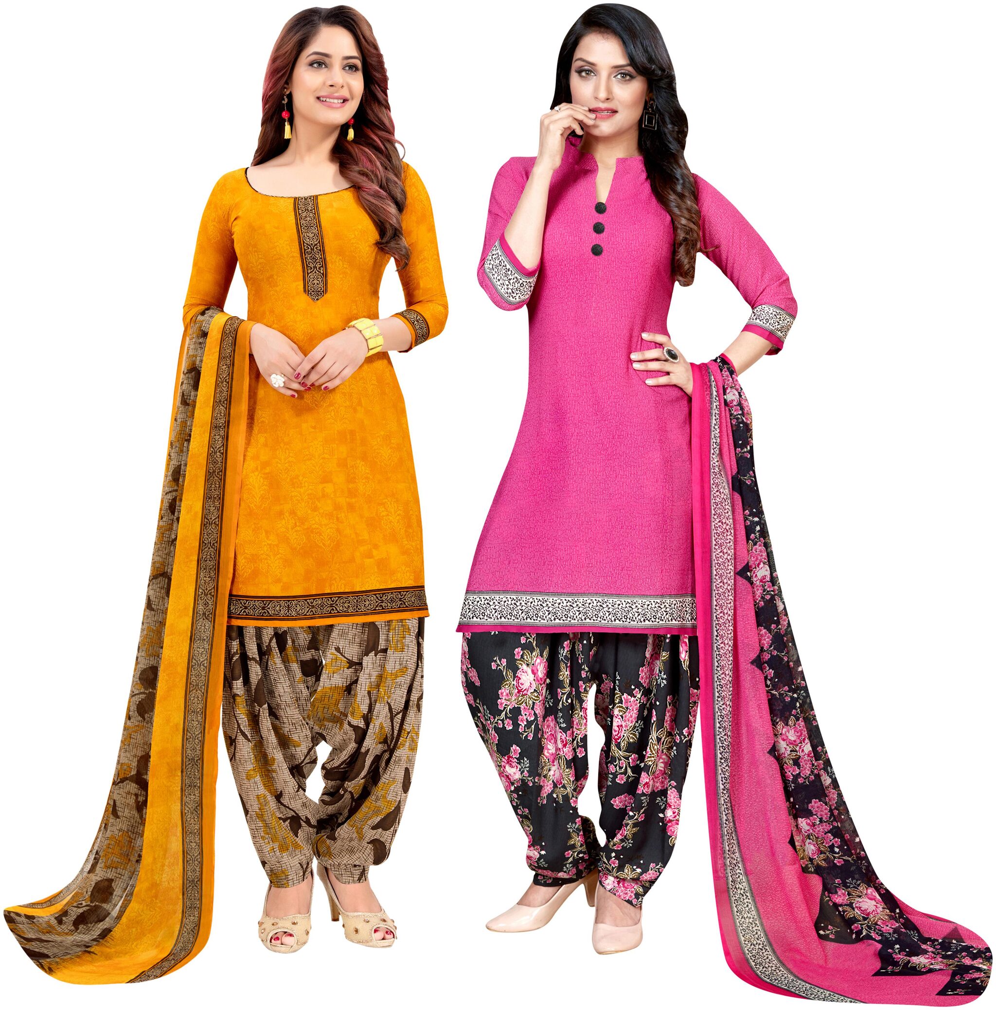 Rajnandini Yellow Pink Unstitched Kurta with bottom dupatta With dupatta Dress Material
Rajnandini Yellow Pink Unstitched Kurta with bottom dupatta With dupatta Dress Material