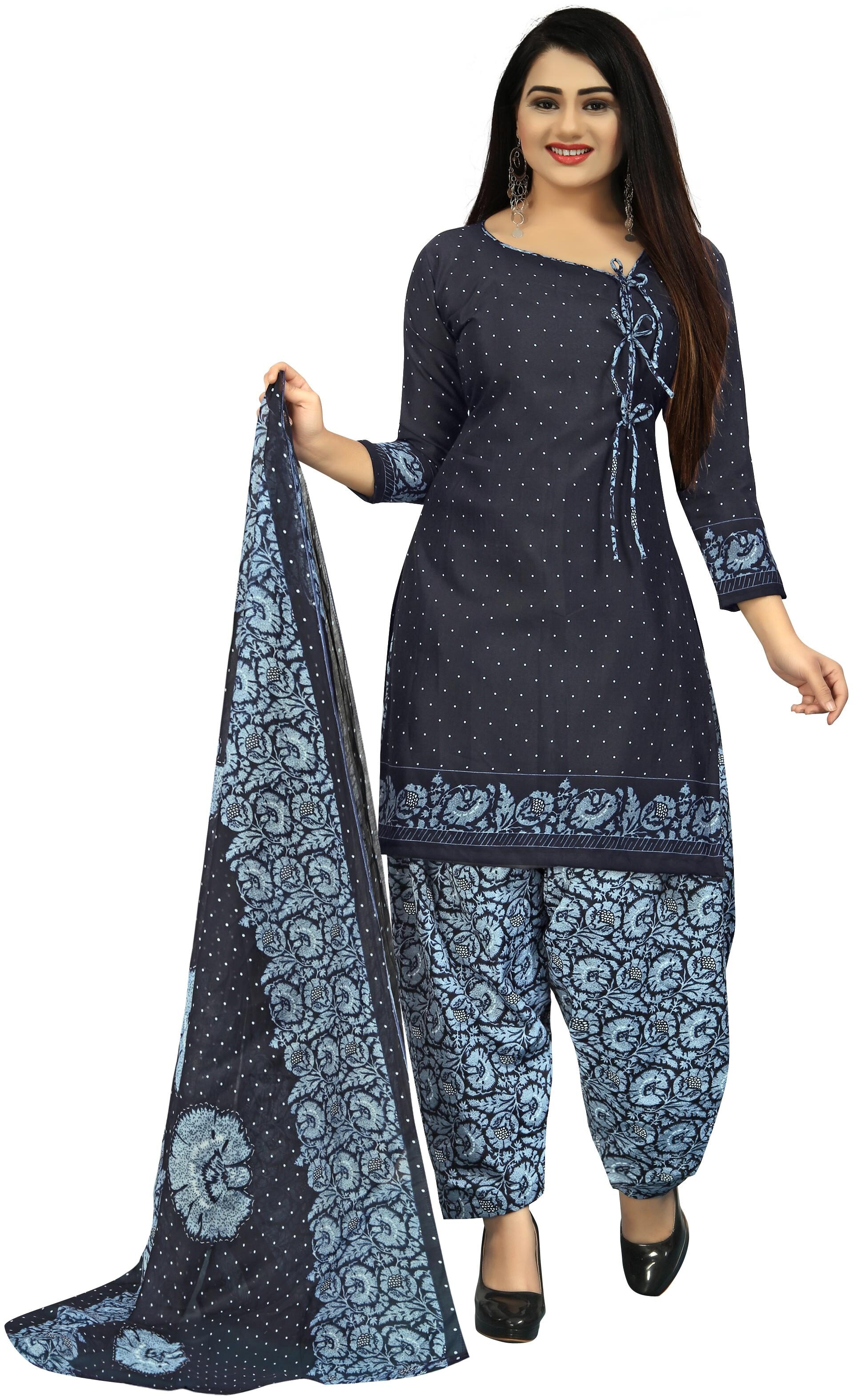 Rajnandini Navy blue Unstitched Kurta with bottom dupatta With dupatta Dress Material
Rajnandini Navy blue Unstitched Kurta with bottom dupatta With dupatta Dress Material