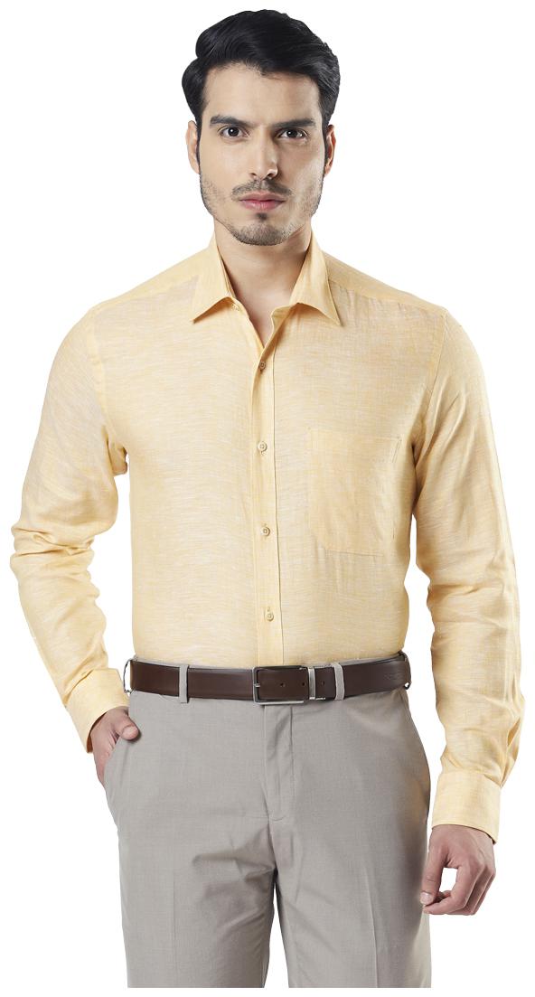 Raymond Men Regular fit Formal Shirt - Yellow