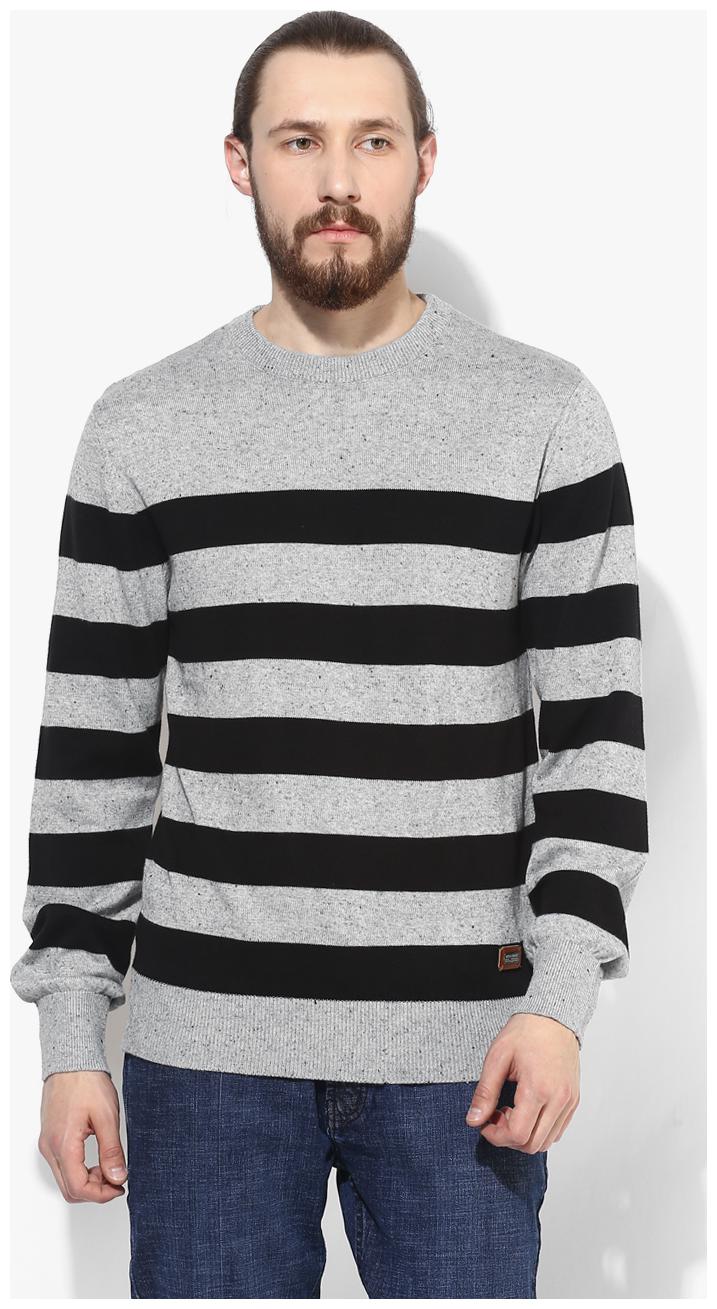 Red Chief Men Cotton Pullover Grey