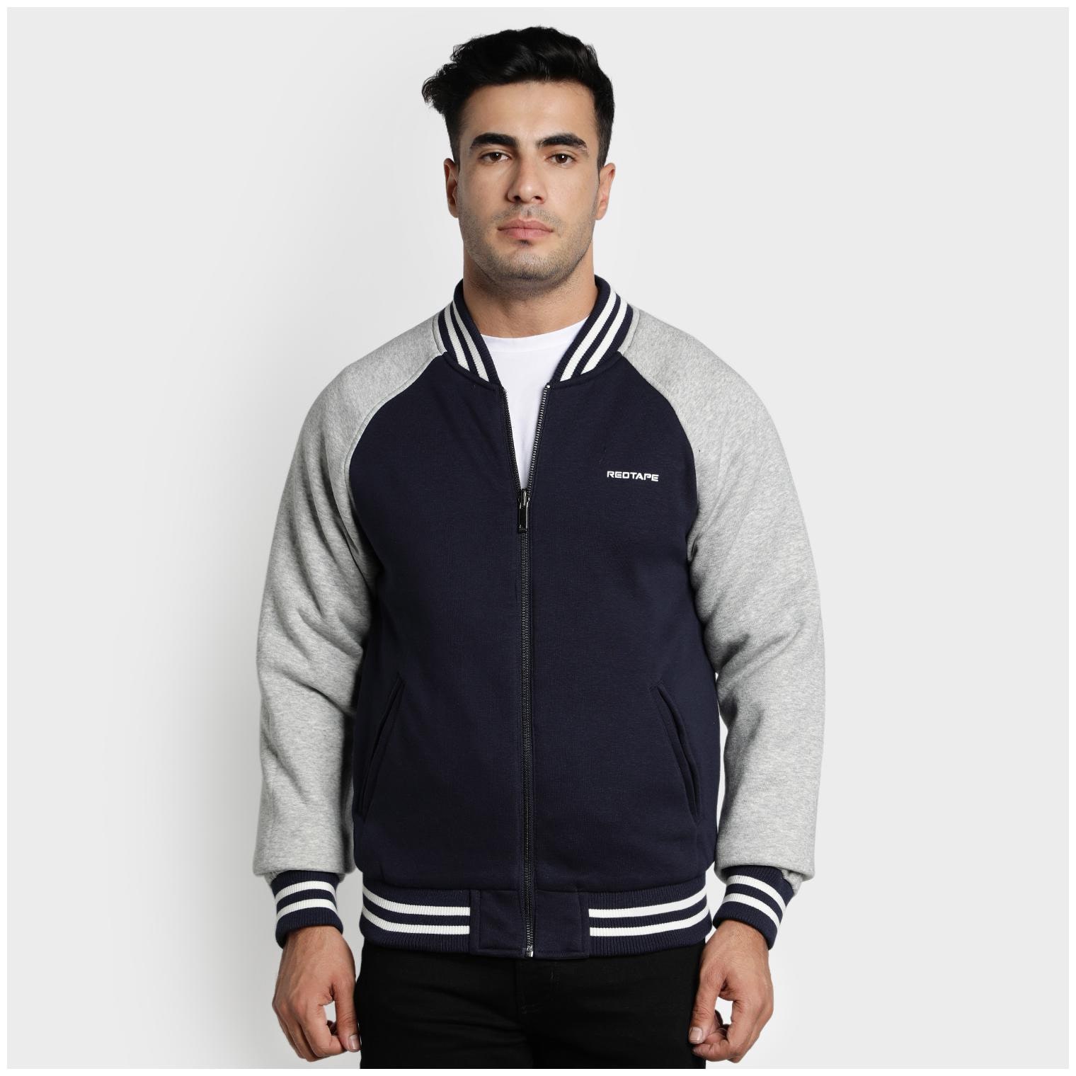 Red Tape Men Black Grey Colorblocked Bomber jacket
Red Tape Men Black Grey Colorblocked Bomber jacket