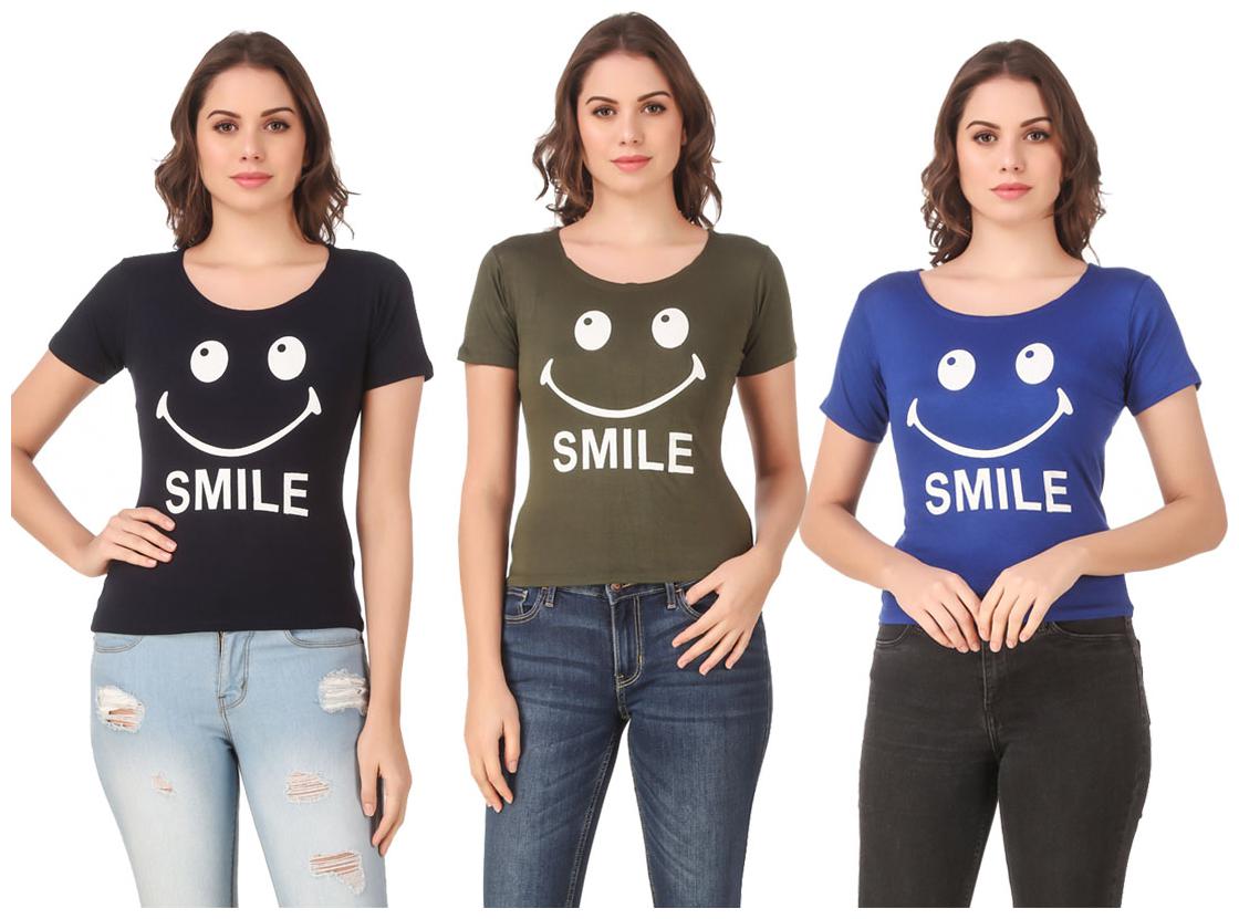 Red Vee Lycra Printed Half Sleeves Multi Color T-Shirt for Women
Red Vee Lycra Printed Half Sleeves Multi Color T-Shirt for Women