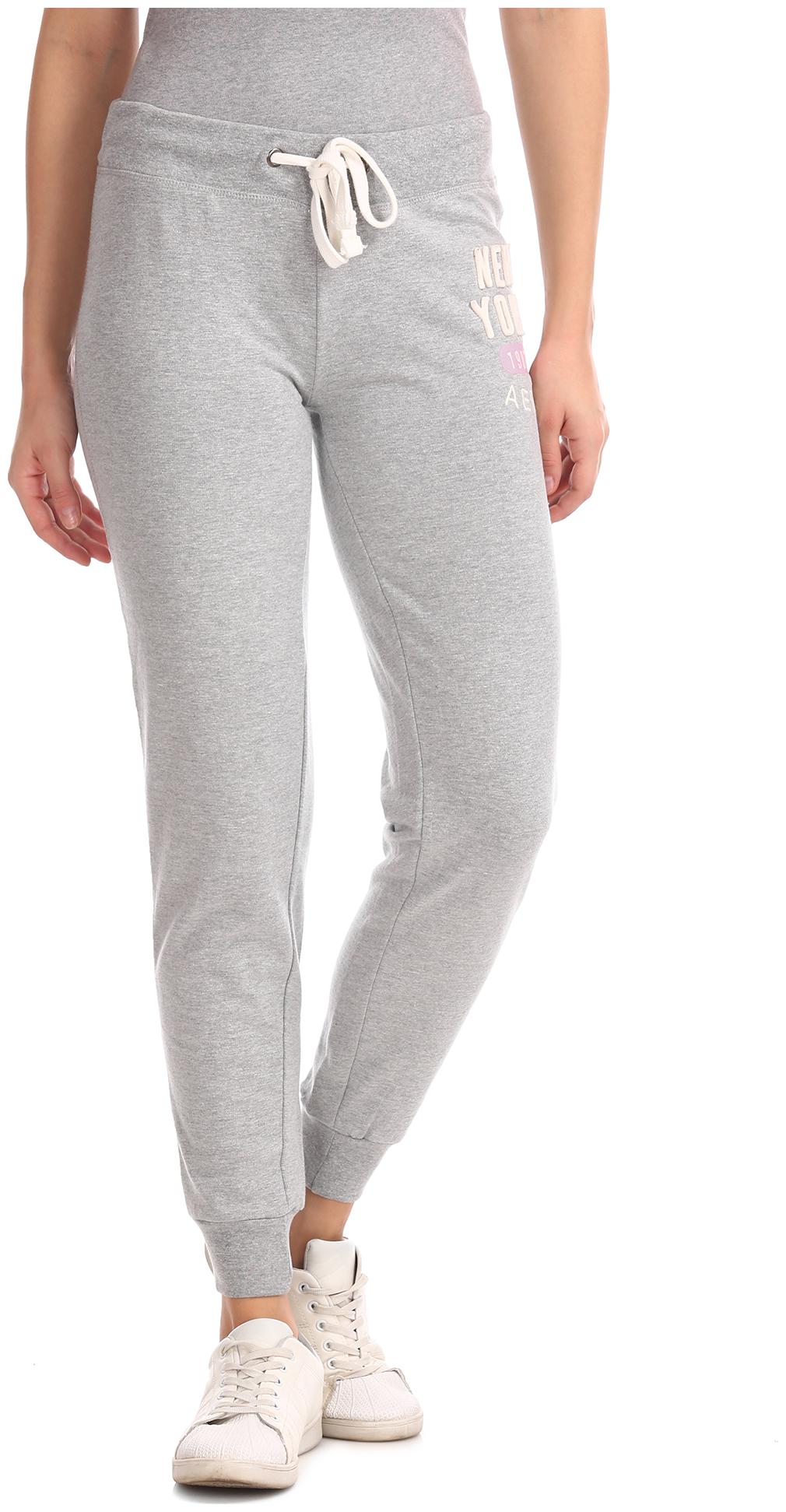 Aeropostale Women Regular fit Cotton Solid Track pants - Grey 
Aeropostale Women Regular fit Cotton Solid Track pants - Grey