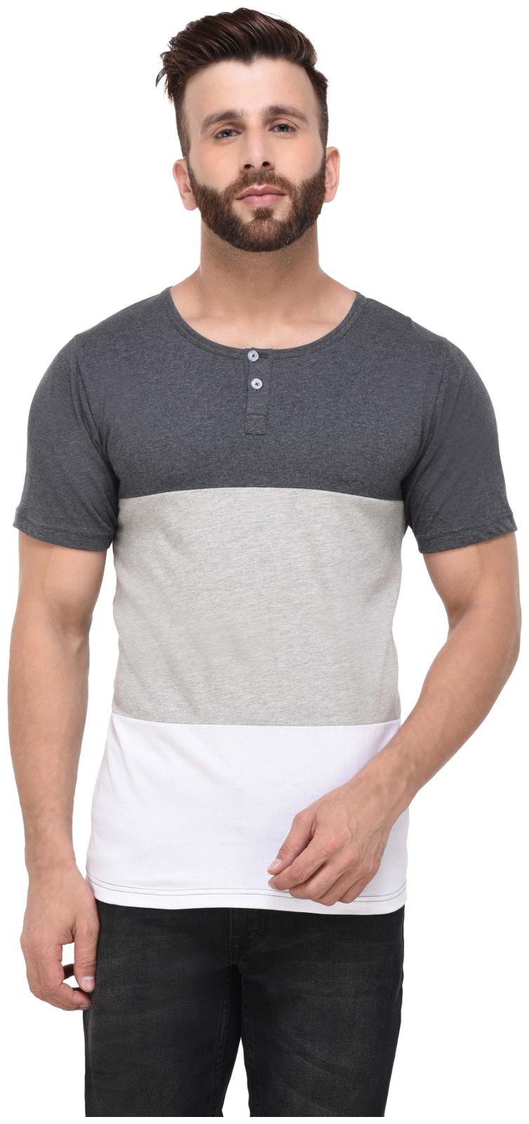Rigo Men s Slim Fit Solid T-Shirt - Grey
