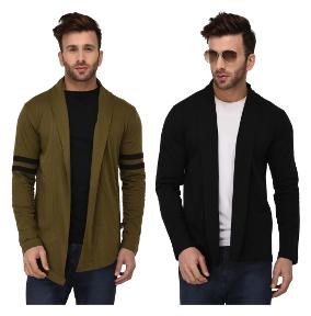 Rigo Multicolour Regular Fit Cotton Full Sleeve Long Cardigan for Men (Pack of 2)
Rigo Multicolour Regular Fit Cotton Full Sleeve Long Cardigan for Men (Pack of 2)