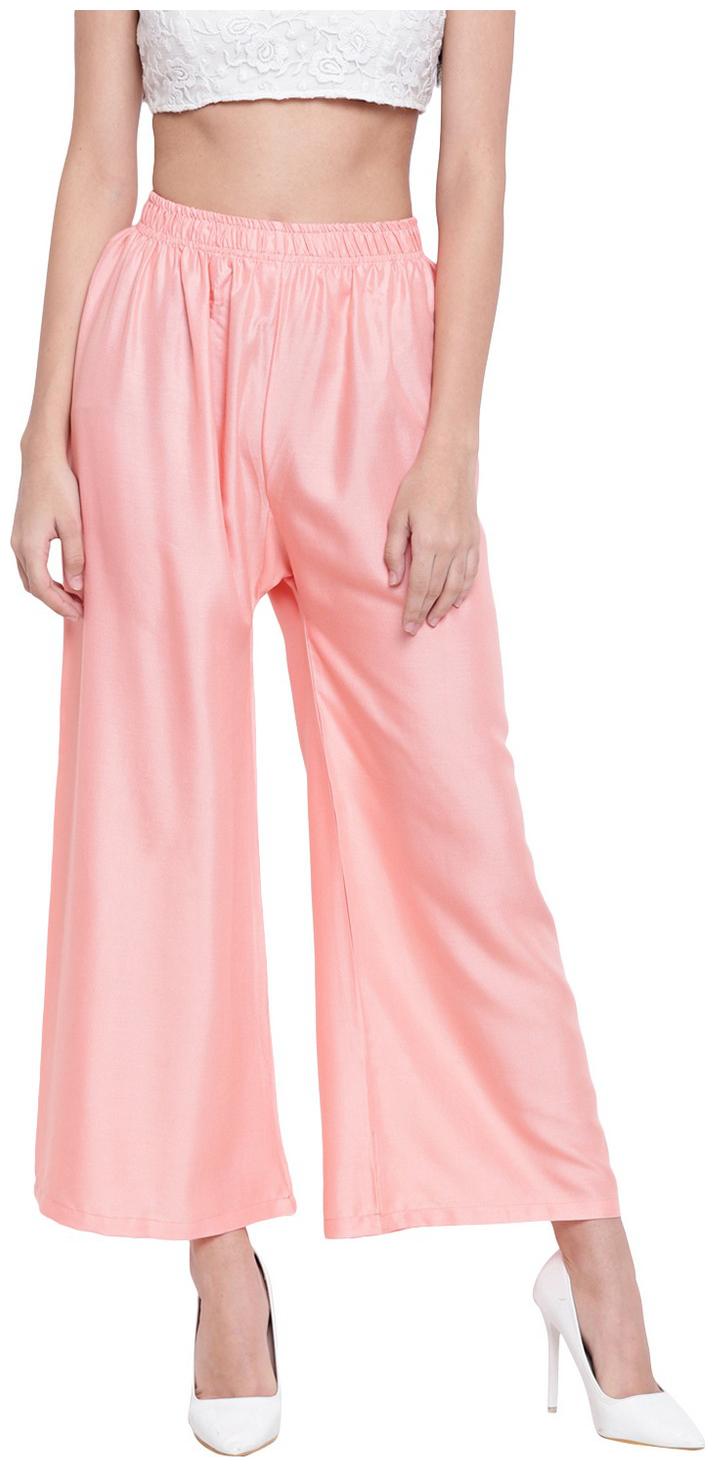 RIVI Women Pink Flared fit Regular trousers 
RIVI Women Pink Flared fit Regular trousers