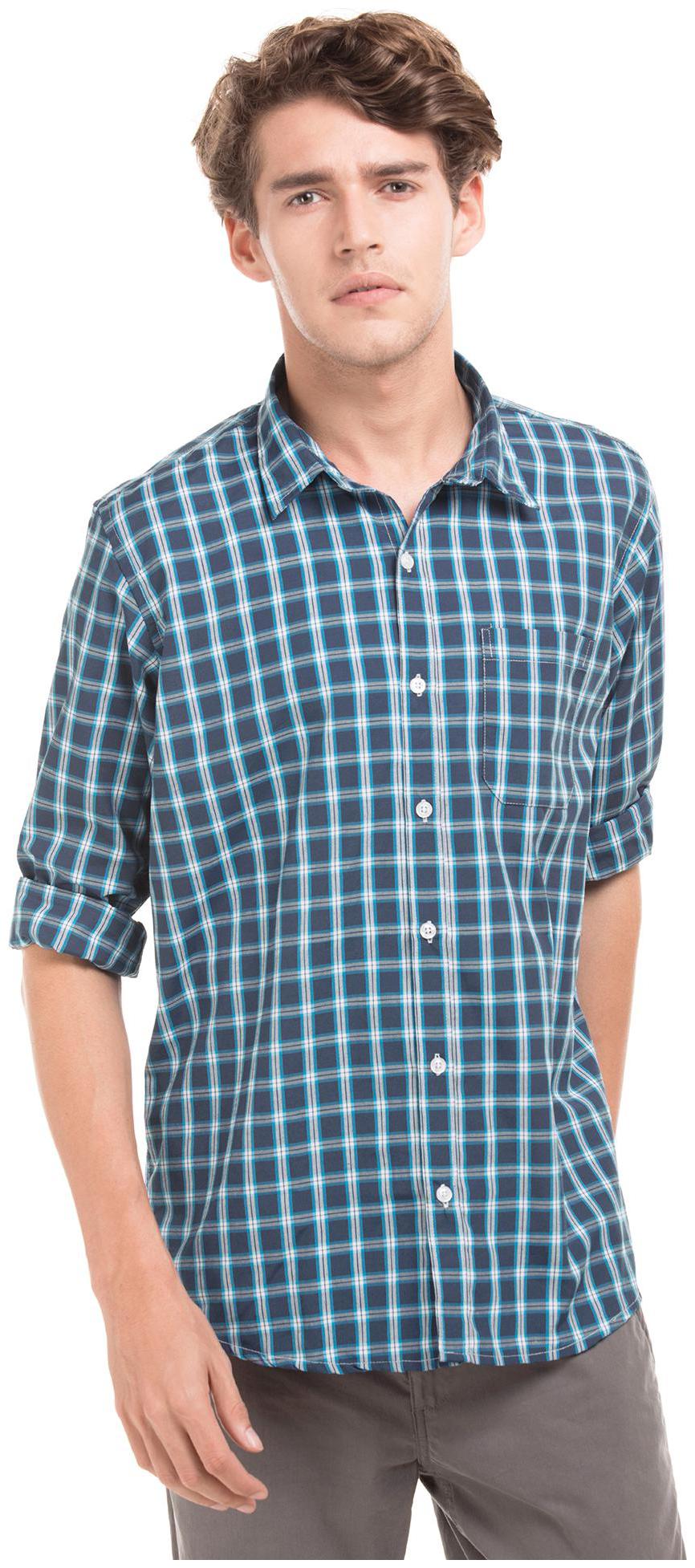 RUGGERS Men Regular fit Formal Shirt - Blue