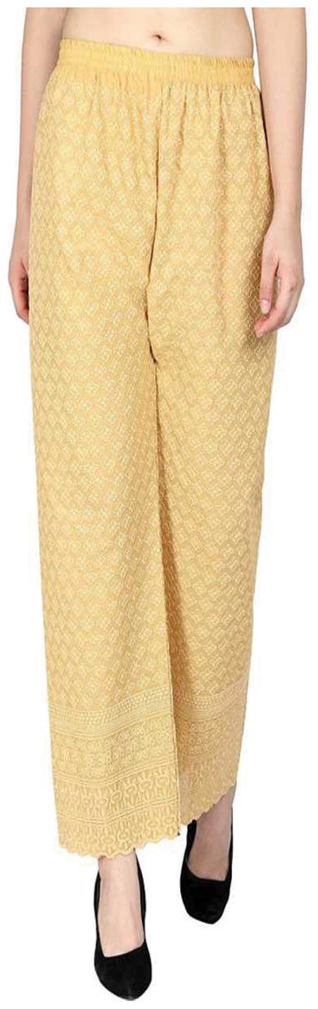 RZLECORT Brown Embroidered Straight Palazzo 
RZLECORT Brown Embroidered Straight Palazzo