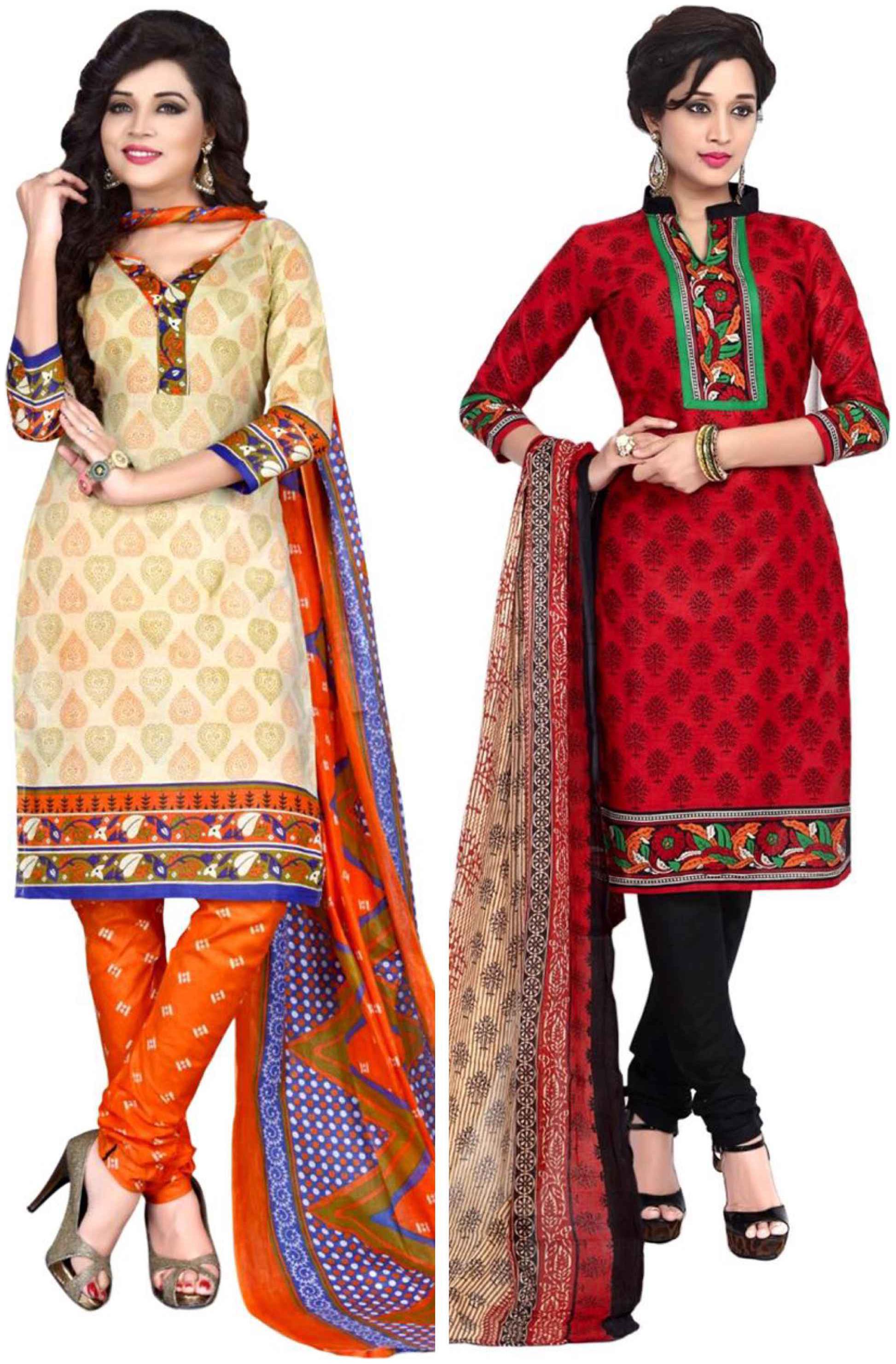 Sahari Designs Women s Cotton Printed Unstitched Dress Material (Multicolor) - Set of 2
Sahari Designs Women s Cotton Printed Unstitched Dress Material (Multicolor) - Set of 2