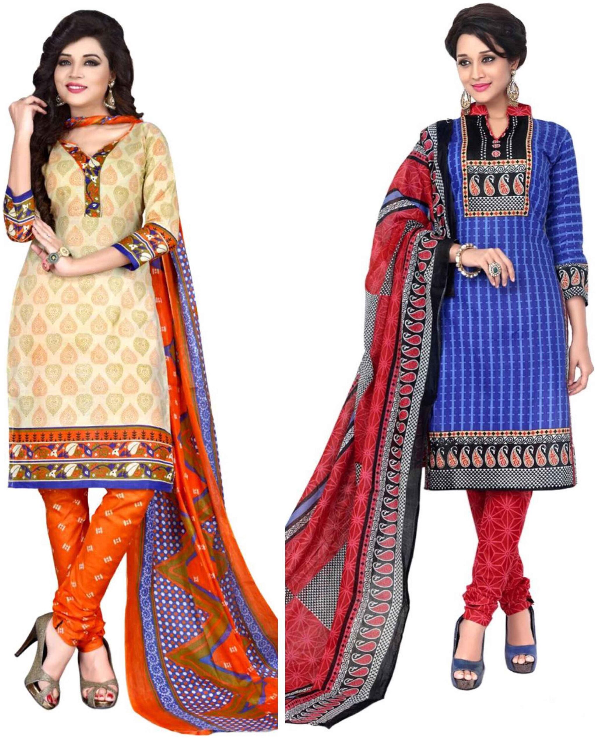 Sahari Designs Women s Cotton Printed Unstitched Dress Material (Multicolor) - Set of 2
Sahari Designs Women s Cotton Printed Unstitched Dress Material (Multicolor) - Set of 2