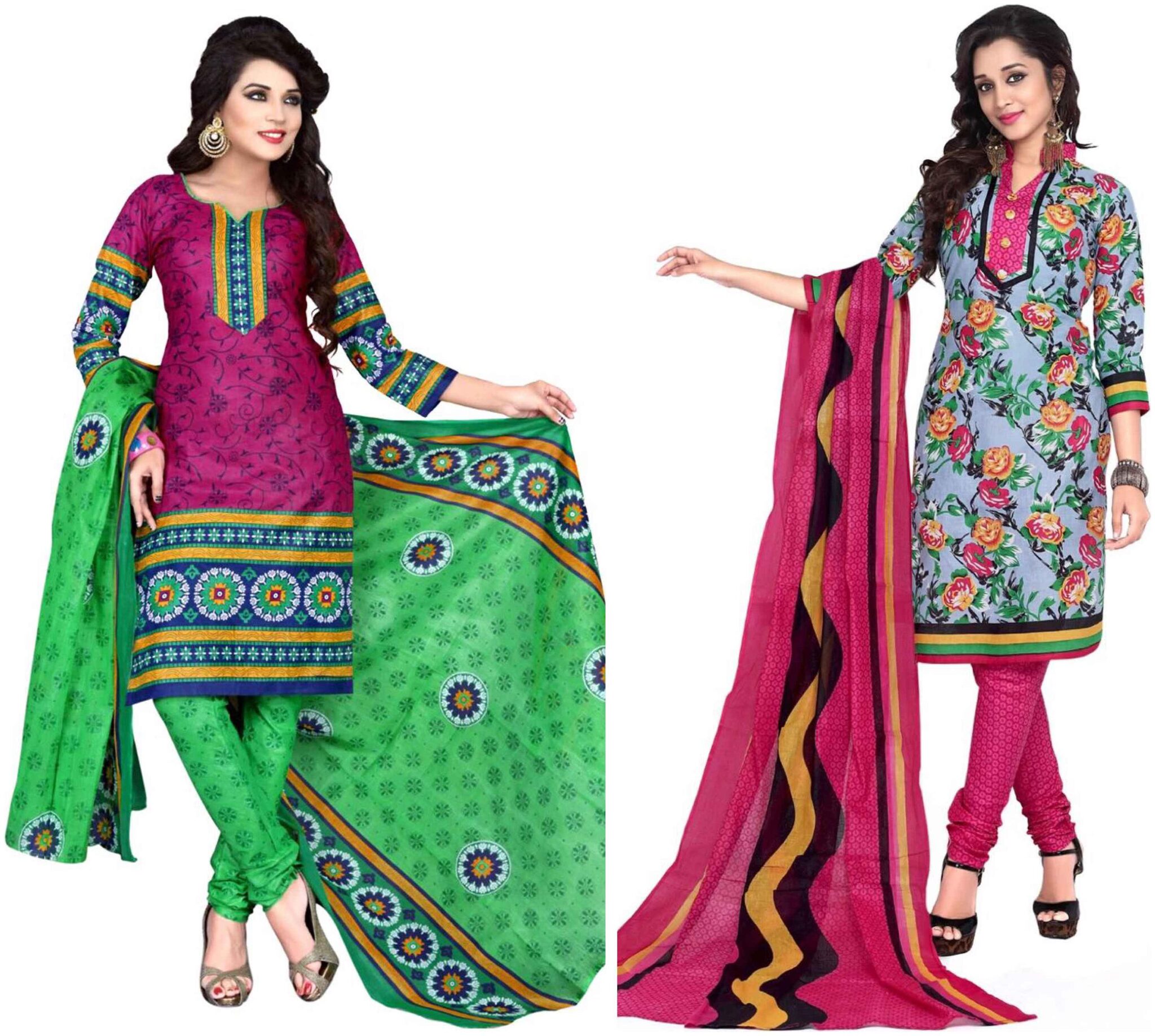 Sahari Designs Women s Cotton Printed Unstitched Dress Material (Multicolor) - Set of 2
Sahari Designs Women s Cotton Printed Unstitched Dress Material (Multicolor) - Set of 2