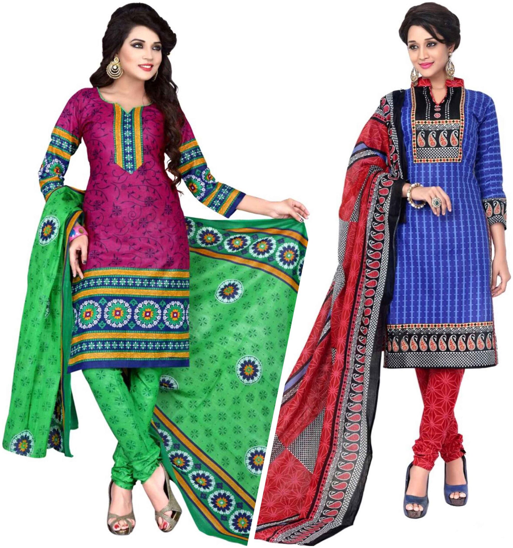 Sahari Designs Women s Cotton Printed Unstitched Dress Material (Multicolor) - Set of 2
Sahari Designs Women s Cotton Printed Unstitched Dress Material (Multicolor) - Set of 2
