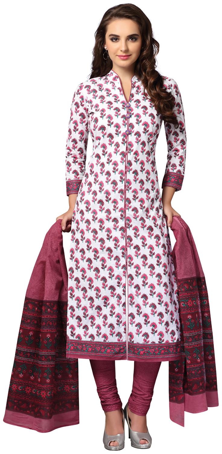 Salwar Studio Women s White Pink Cotton Floral Printed Dress Material with Dupatta
Salwar Studio Women s White Pink Cotton Floral Printed Dress Material with Dupatta