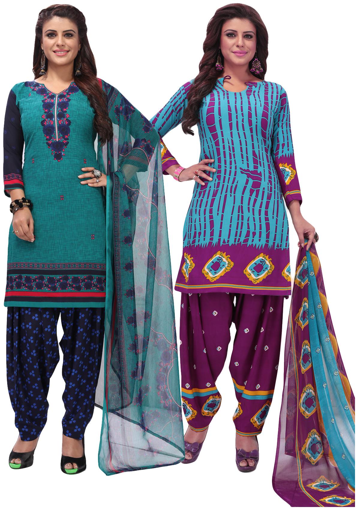 Salwar Studio Women Pack of 2 Synthetic Printed Unstitched Dress Material Combo-MONSOON-2583-2584
Salwar Studio Women Pack of 2 Synthetic Printed Unstitched Dress Material Combo-MONSOON-2583-2584