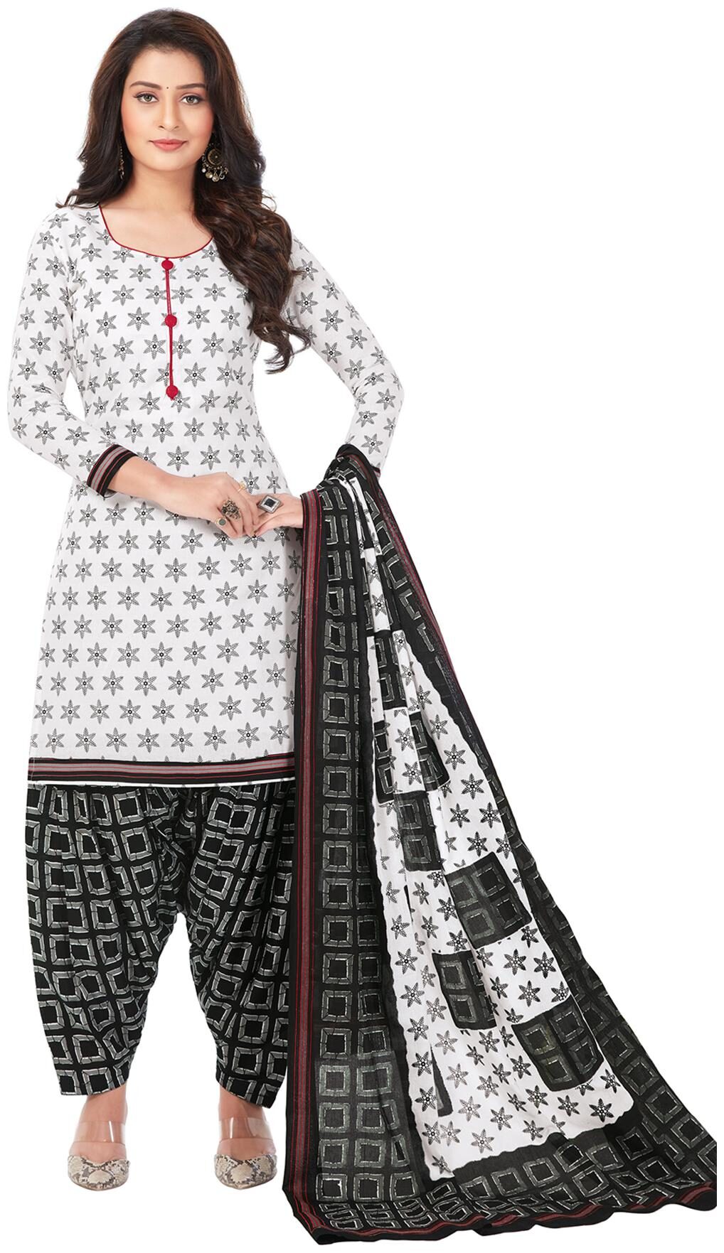 Salwar Studio White Unstitched Kurta with bottom dupatta With dupatta Dress Material
Salwar Studio White Unstitched Kurta with bottom dupatta With dupatta Dress Material