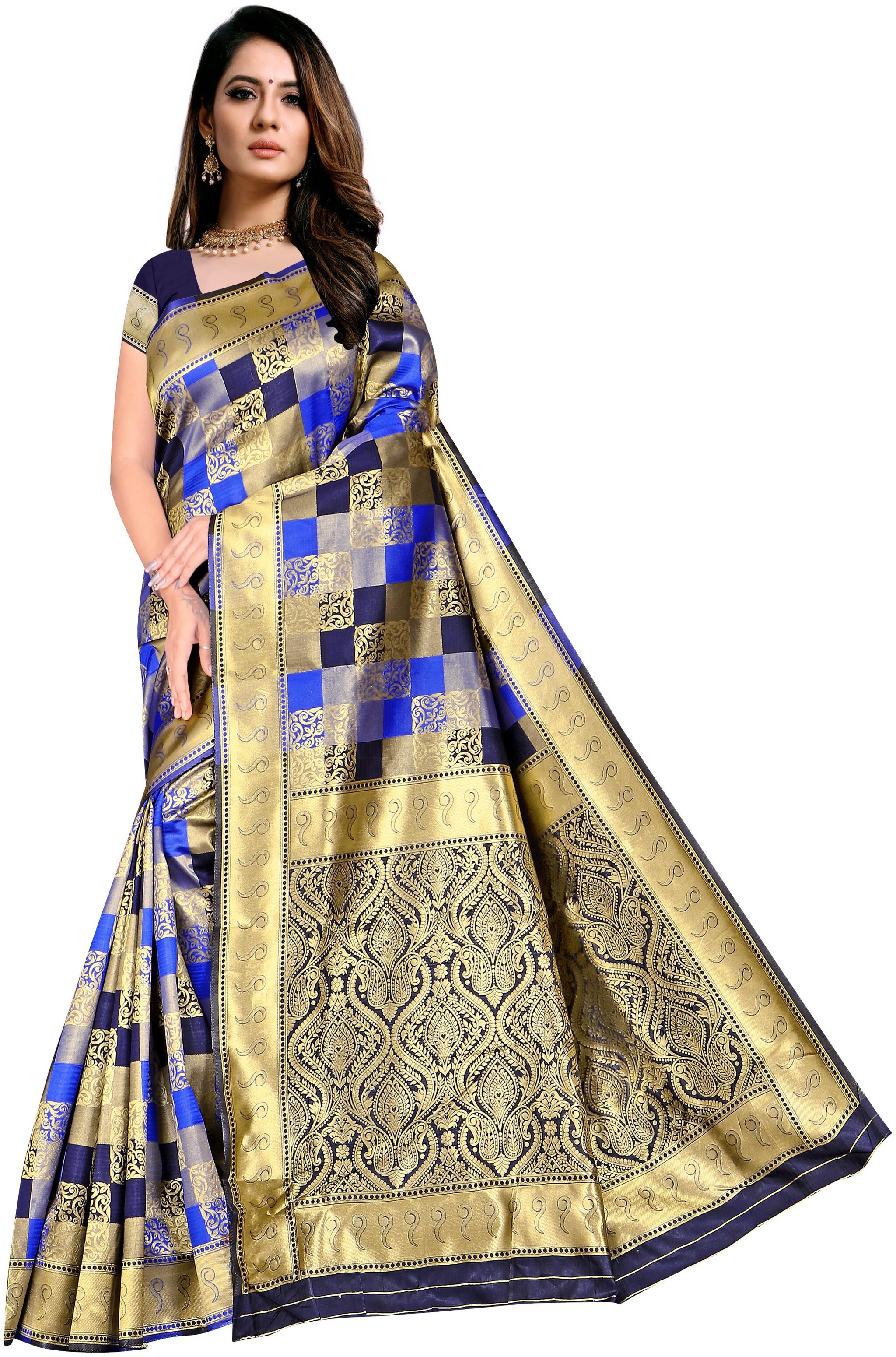 SAMRUDDHI TRENDZ Women Artificial Silk Checkered Multi Designer Saree With Blouse
SAMRUDDHI TRENDZ Women Artificial Silk Checkered Multi Designer Saree With Blouse