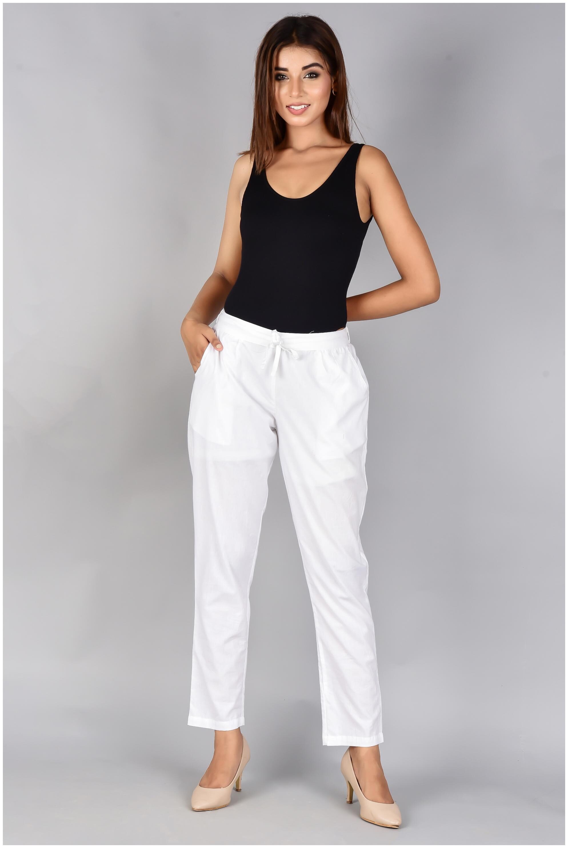 SANVIYA Womens Solid Cotton Regular Fit Mid Rise Ankle Length Pleated Casual Knot trouser
SANVIYA Womens Solid Cotton Regular Fit Mid Rise Ankle Length Pleated Casual Knot trouser