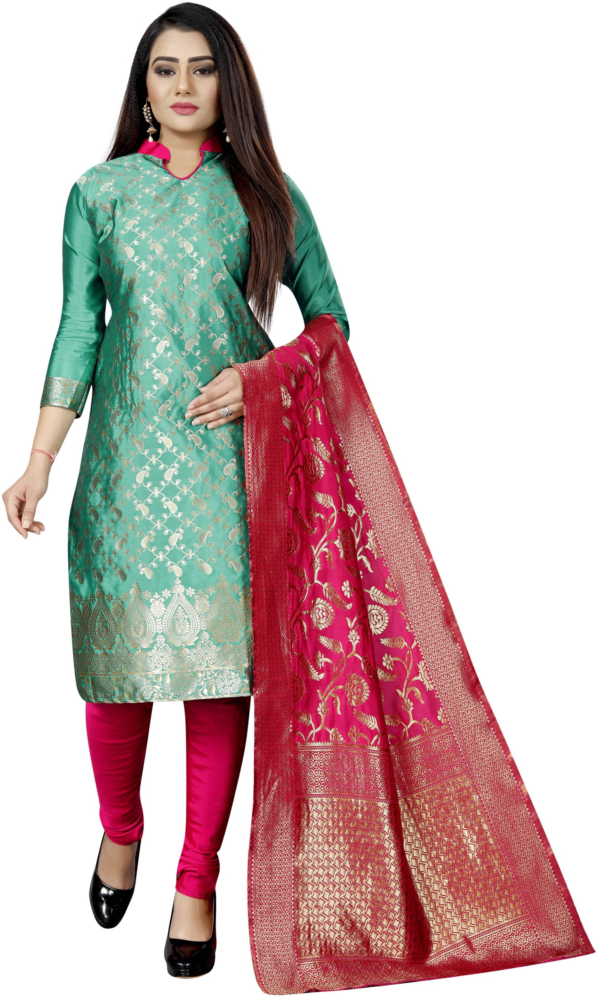 Satyam Weaves Green Unstitched Kurta with bottom dupatta With dupatta Dress Material
Satyam Weaves Green Unstitched Kurta with bottom dupatta With dupatta Dress Material