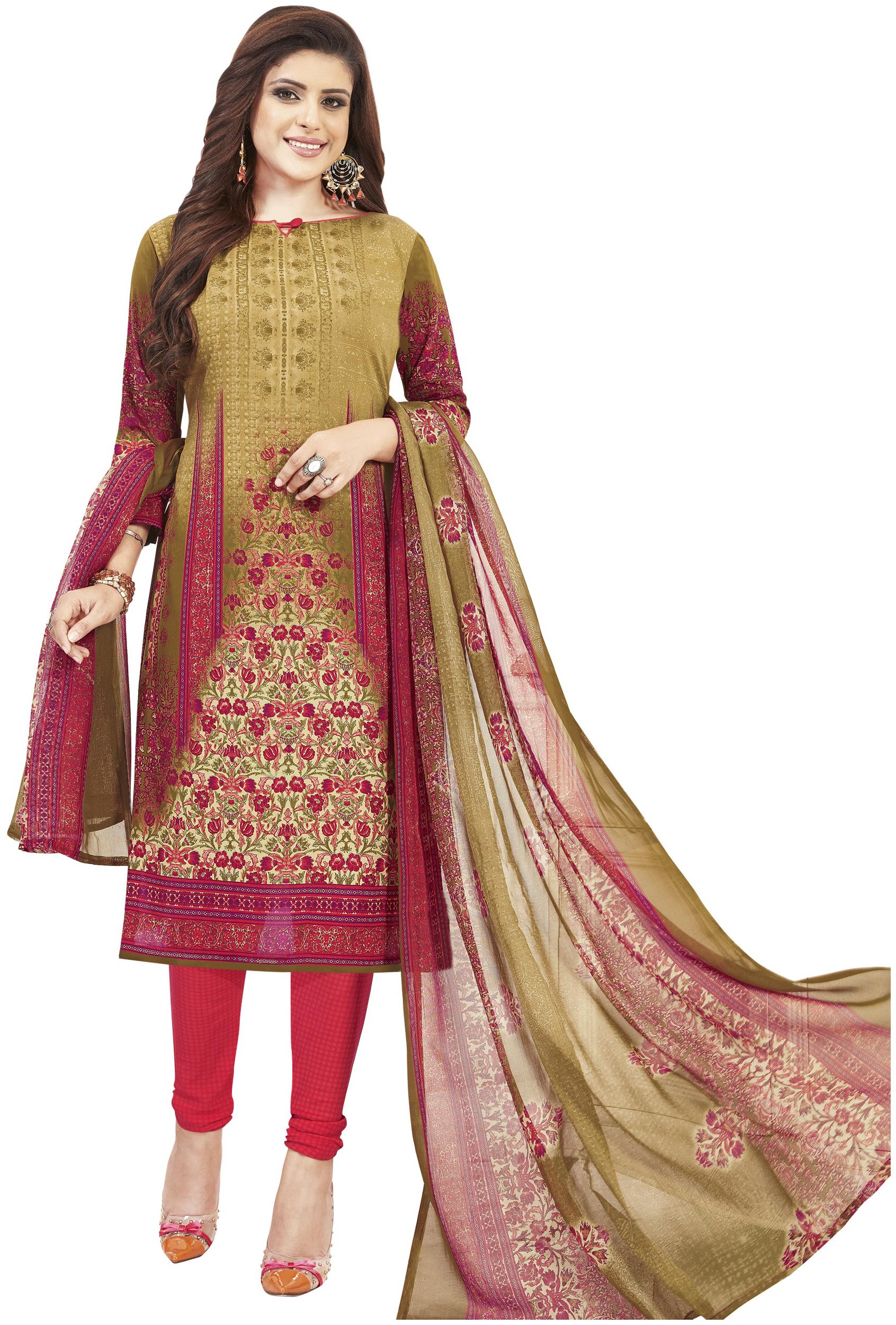 Shree Jeen Mata Collection Multi Unstitched Kurta with bottom dupatta With dupatta Dress Material
Shree Jeen Mata Collection Multi Unstitched Kurta with bottom dupatta With dupatta Dress Material