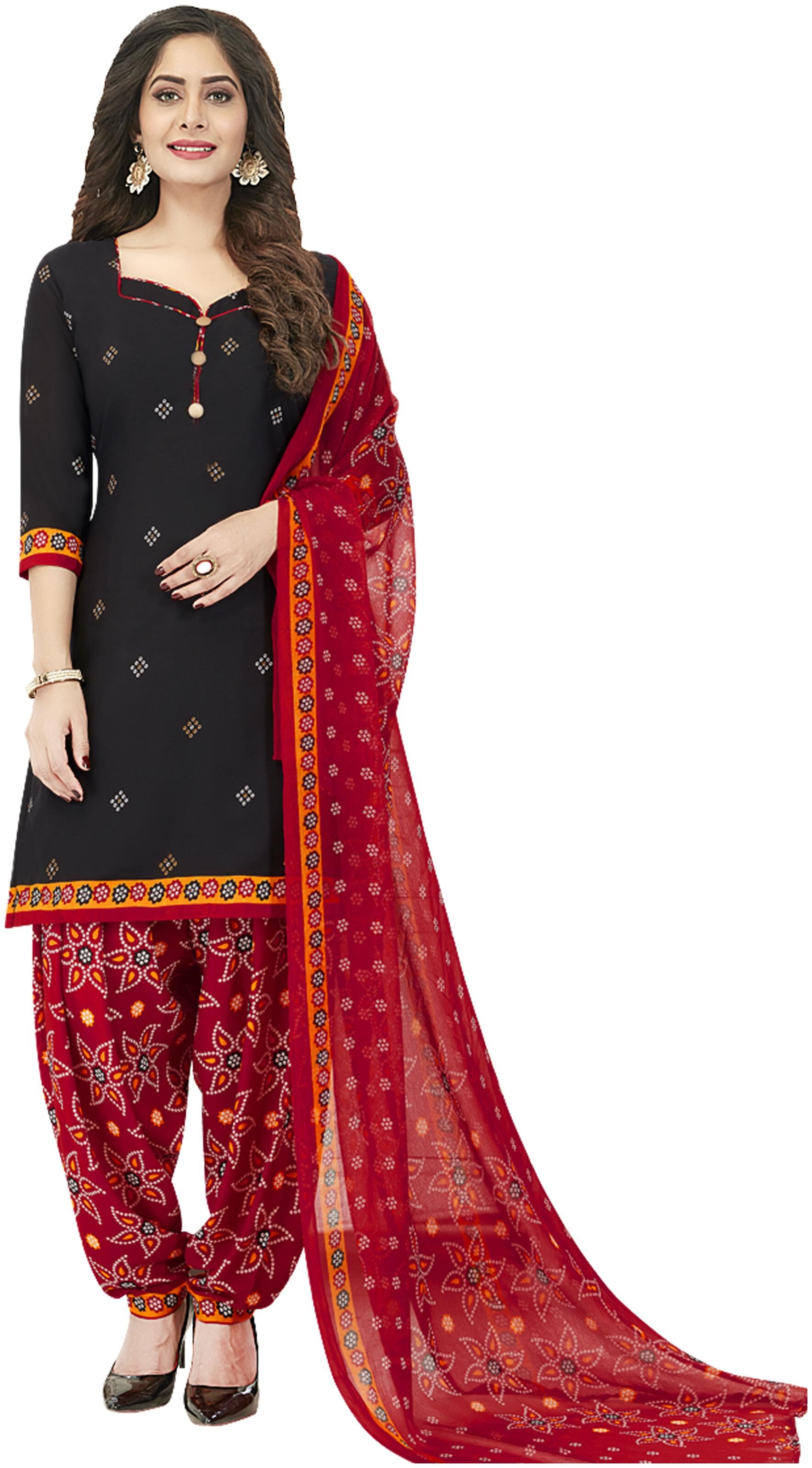 Shree Jeen Mata Collection Black Unstitched Kurta with bottom dupatta With dupatta Dress Material
Shree Jeen Mata Collection Black Unstitched Kurta with bottom dupatta With dupatta Dress Material
