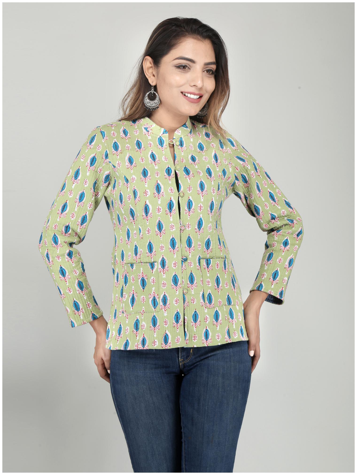 Shrigul Cotoon Green Color One Side Printed One Side Solid Full Sleeve Reversible Ethnic Jackets for Winters
Shrigul Cotoon Green Color One Side Printed One Side Solid Full Sleeve Reversible Ethnic Jackets for Winters