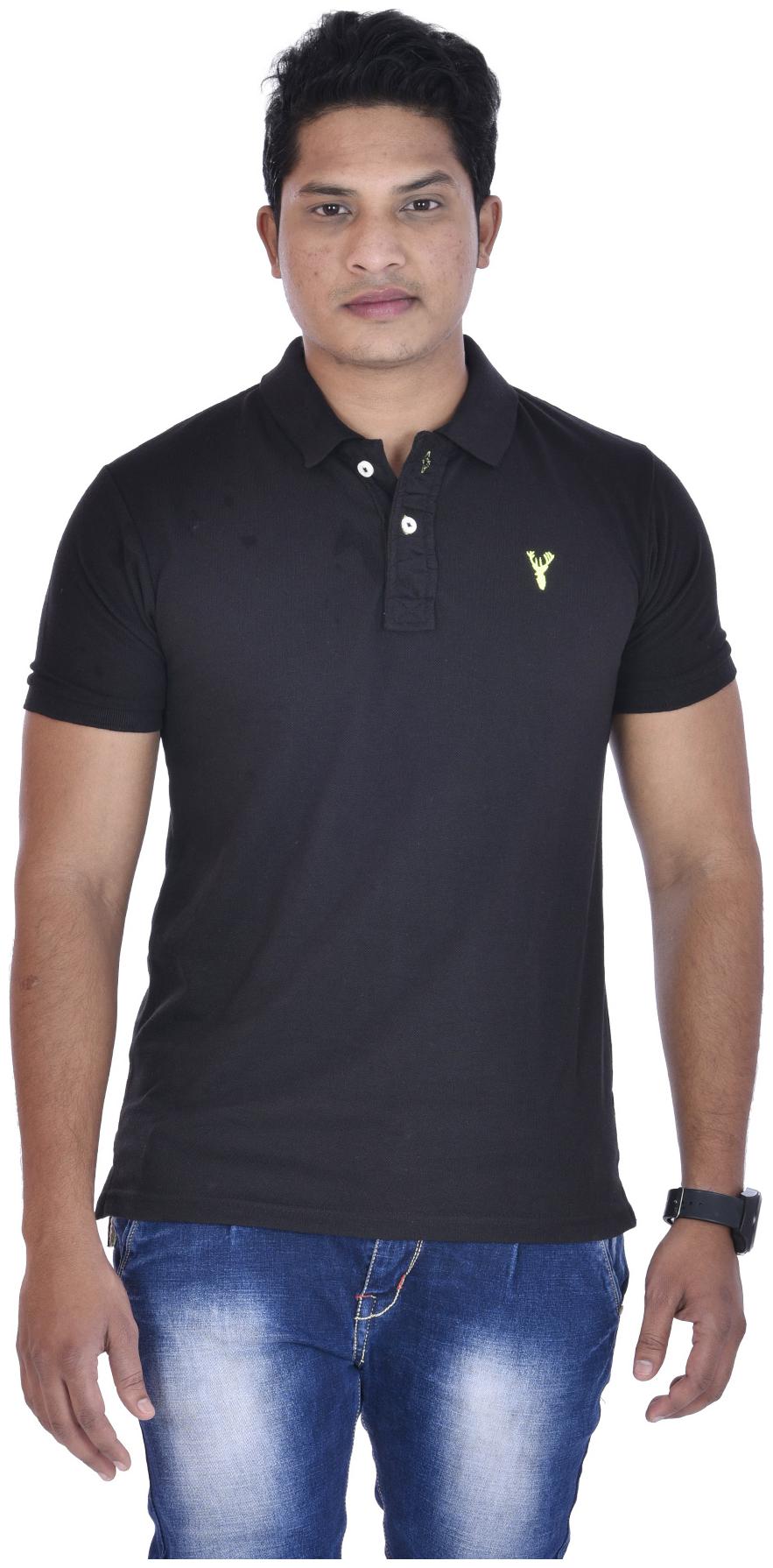 South India Shopping Mall Men Black Regular fit Cotton Blend Polo collar T-Shirt - Pack Of 1
South India Shopping Mall Men Black Regular fit Cotton Blend Polo collar T-Shirt - Pack Of 1