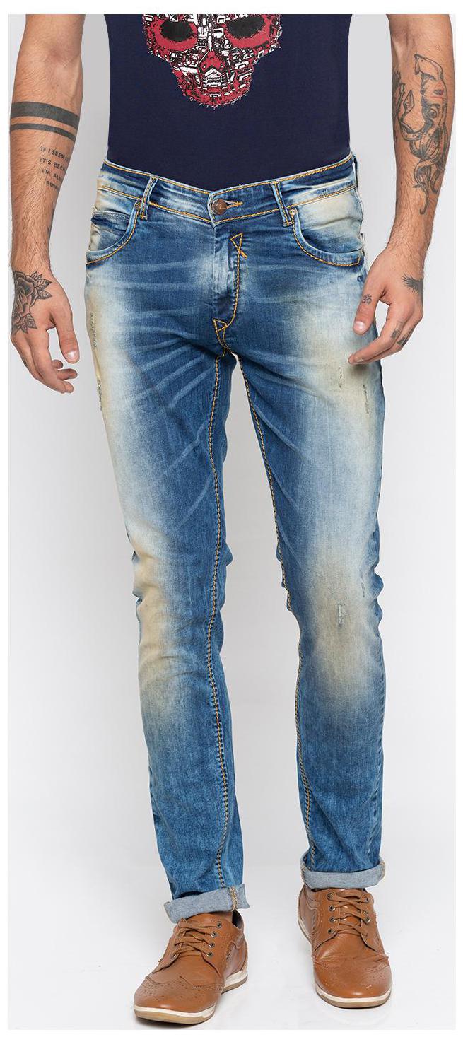 Spykar Men Blue Skinny Fit Jeans