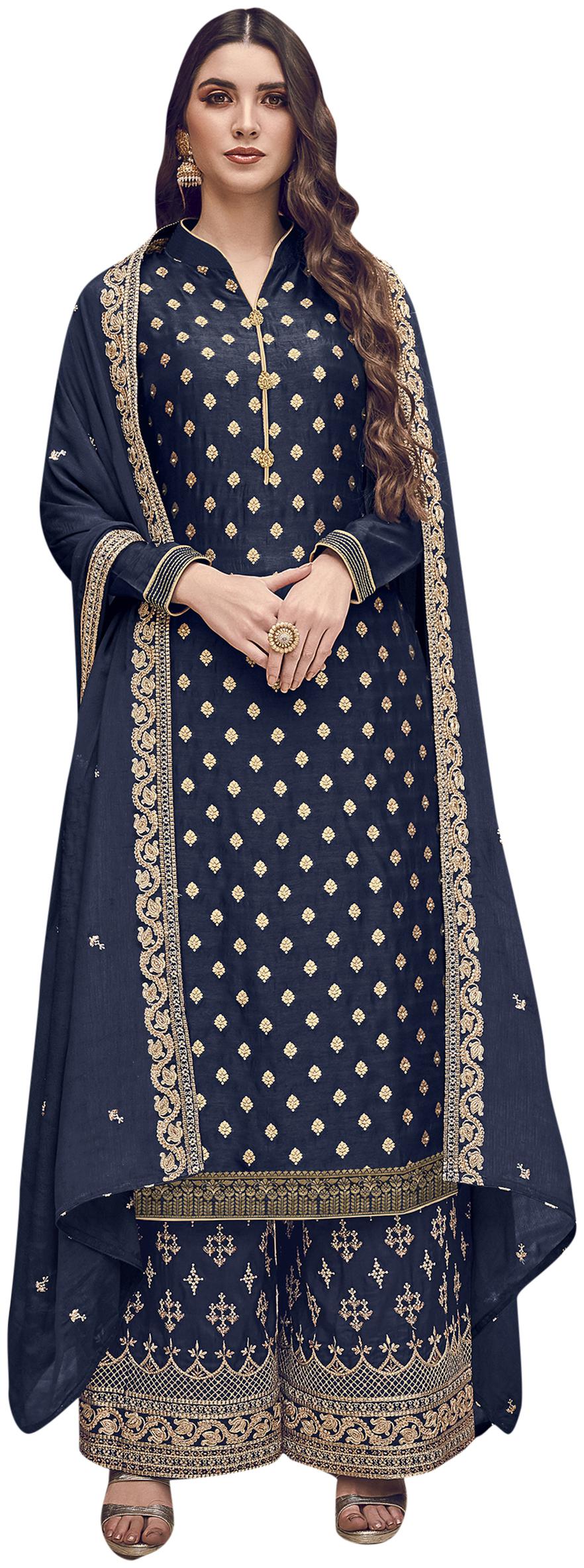 Stylee Lifestyle Navy blue Unstitched Kurta with bottom dupatta With dupatta Dress Material
Stylee Lifestyle Navy blue Unstitched Kurta with bottom dupatta With dupatta Dress Material