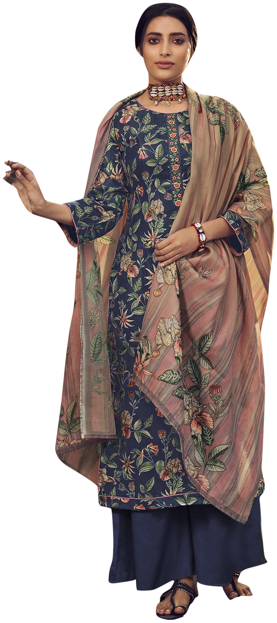 Stylee Lifestyle Blue Unstitched Kurta with bottom dupatta With dupatta Dress Material
Stylee Lifestyle Blue Unstitched Kurta with bottom dupatta With dupatta Dress Material